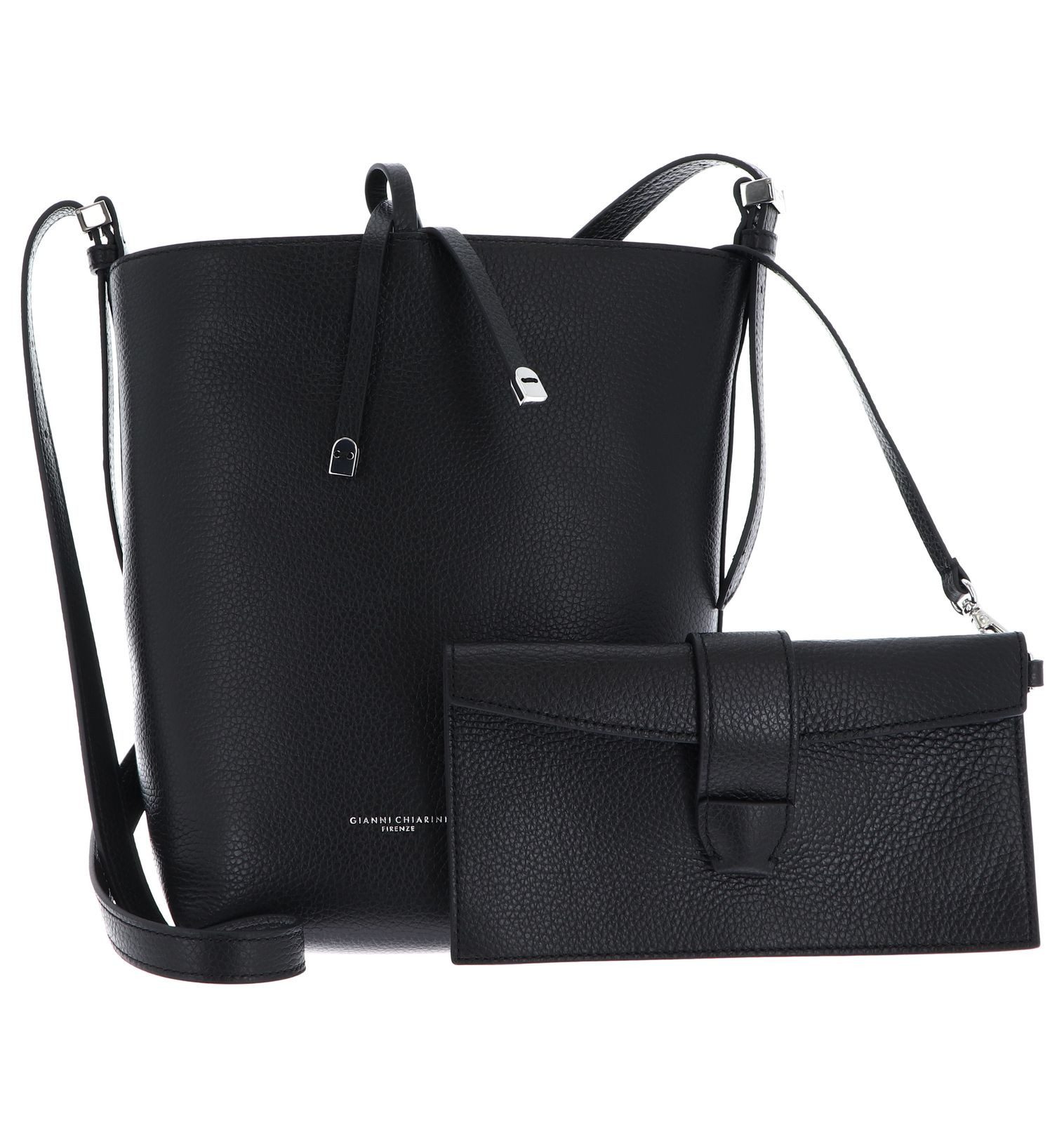 GIANNI CHIARINI Umhängetasche Hobo Bag (Set, 2-tlg), aus echtem Leder