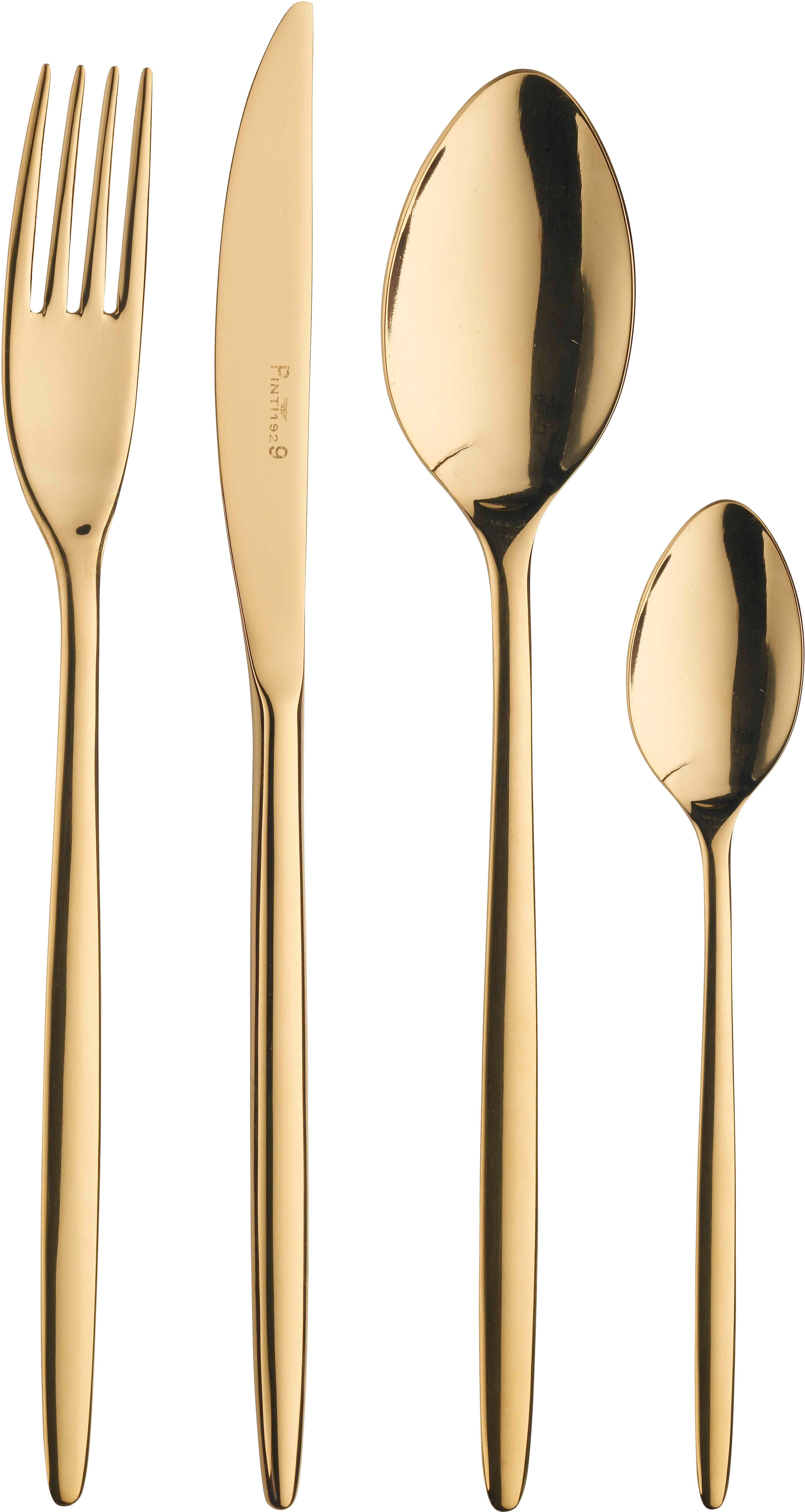 PINTINOX Besteck-Set Olivia Treasure (30-tlg), 6 Personen, Edelstahl 18/10, Optik Glänzend PVD Beschichtung – Bild 2 von 5