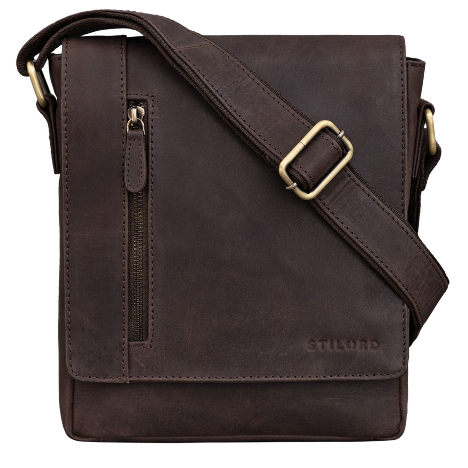 STILORD Schultertasche "Easton" Kleine Messenger Bag Echt Leder