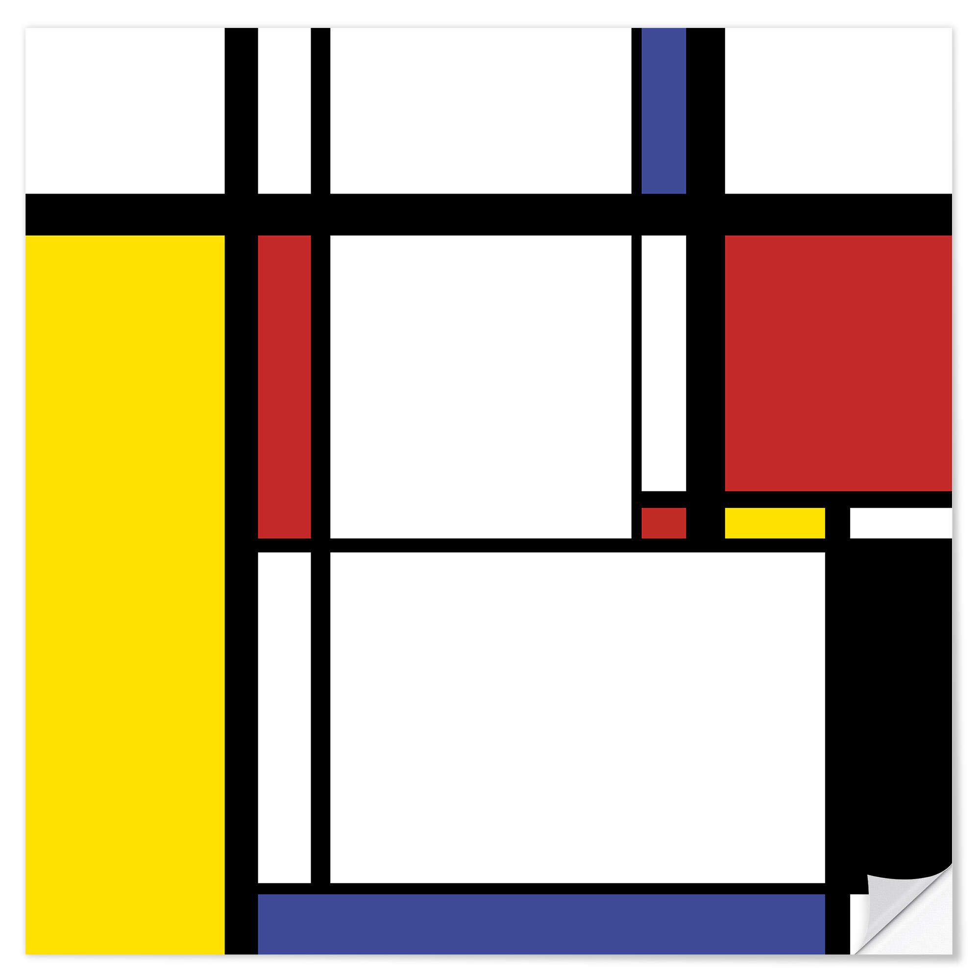 Posterlounge Wandfolie Editors Choice, Im Stil von Mondrian, Wohnzimmer Modern Grafikdesign