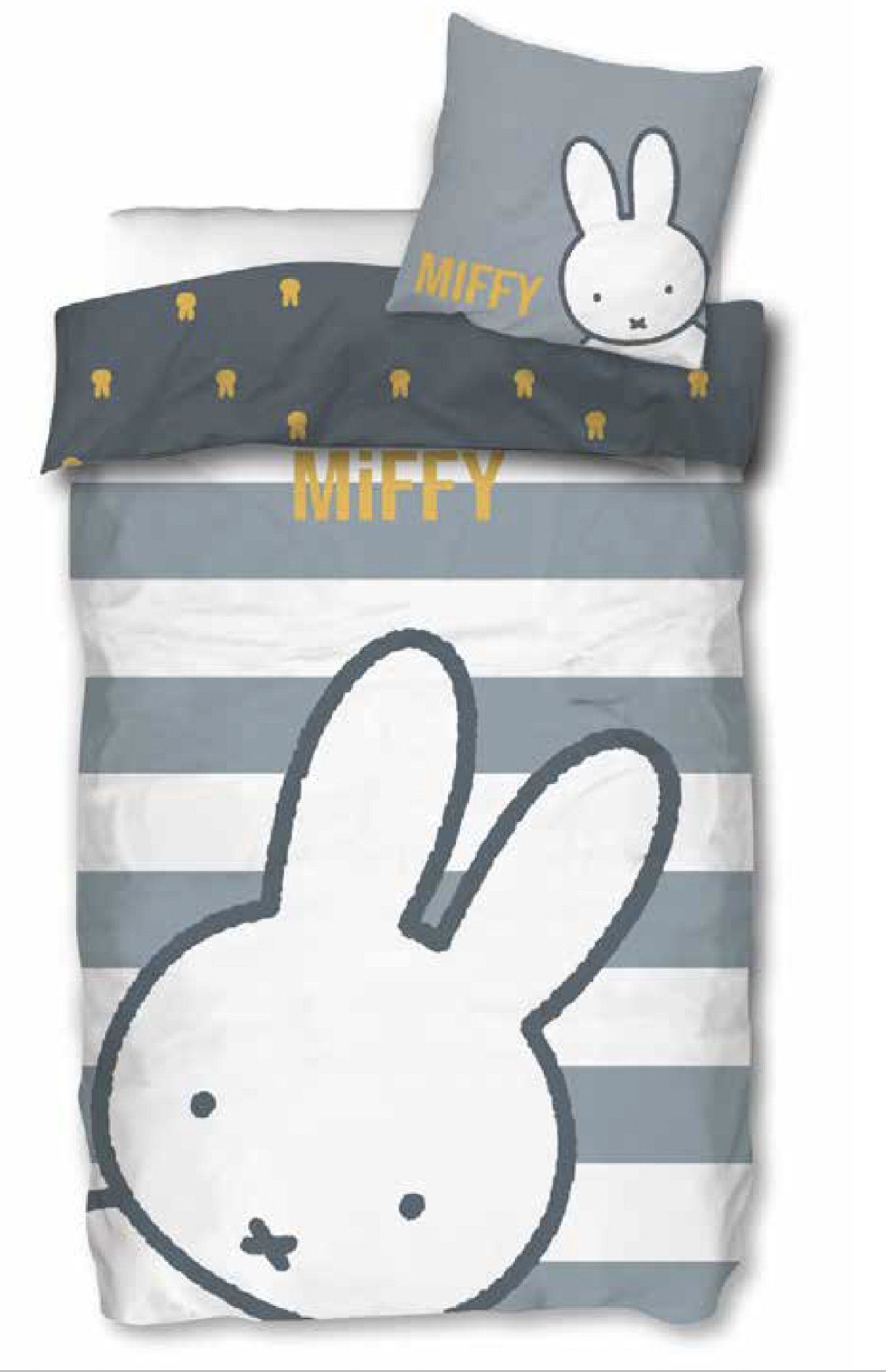 Kinderbettwäsche Miffy Wende Bettwäsche, 80 x 80 cm + 135 x 200 cm, AY!Max