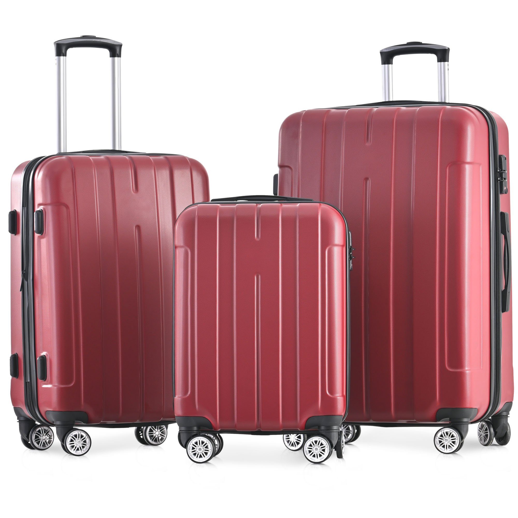 Hartschalen-Trolley Hartschalen-Handgepäck, 4 Rollen, Koffer mit TSA-Schloss und Universalrad, Erweiterbar Seitengriff