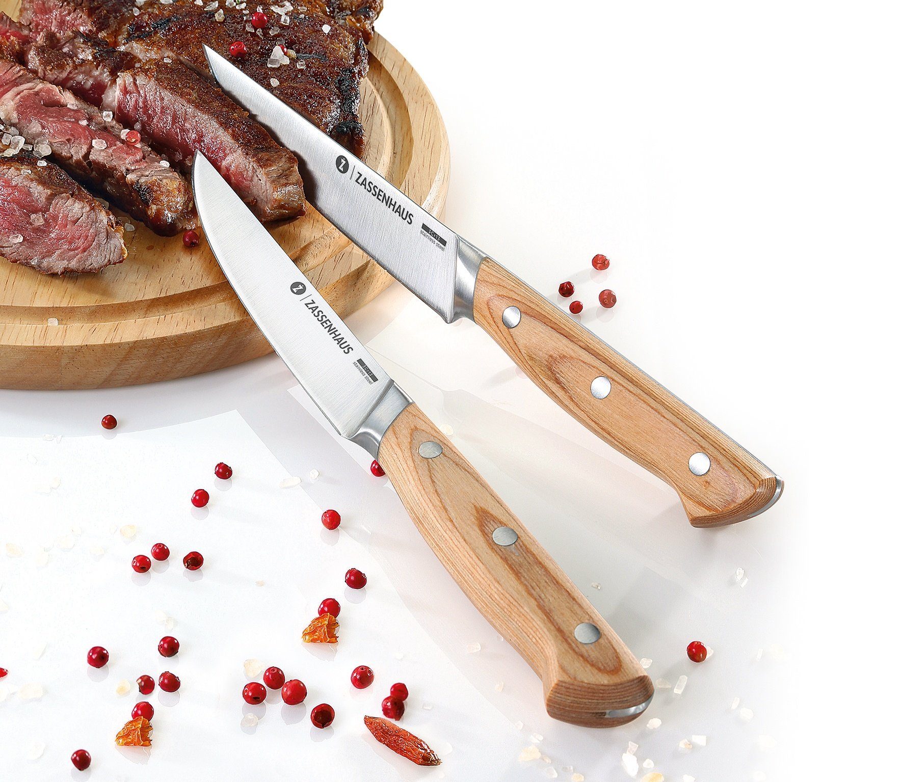 ZASSENHAUS Ножи-Set Столовые приборы для стейков Steakmesser Küchenmesser Ножи Set 2-tlg Zassenhaus (Set bestehend aus 2 Steakmessern)