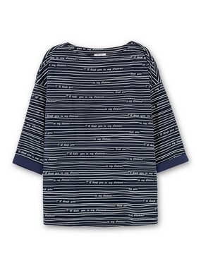 Sheego 3/4-Arm-Shirt Große Größen mit Streifen und Wordingprint