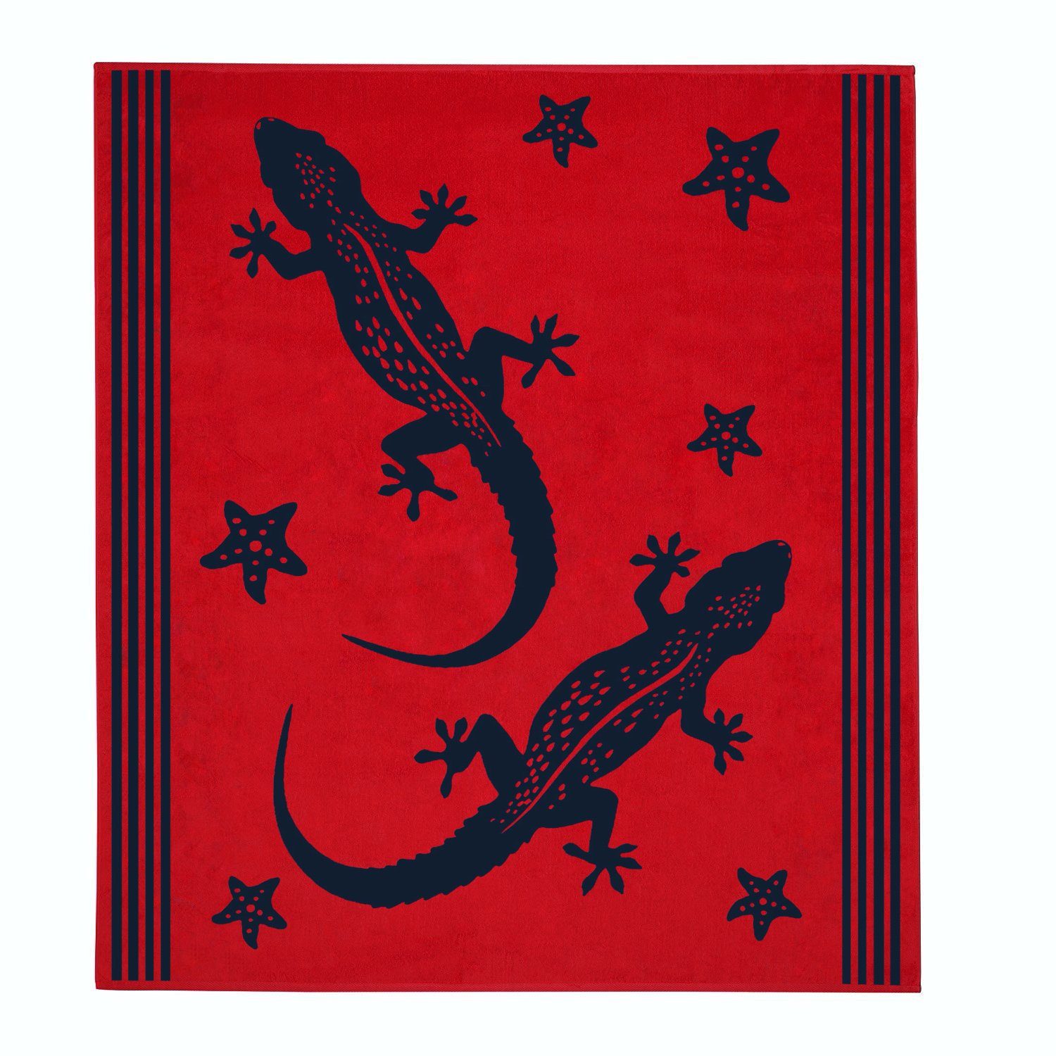 Delindo Lifestyle Strandtuch Tropical "Gecko", Baumwolle (1-St), Jacquard-gewebtes Motiv XXL