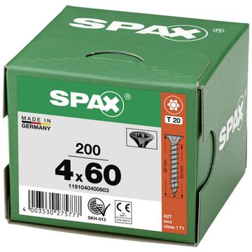 SPAX Schraube SPAX 1191040400603 Holzschraube 4 mm 60 mm T-STAR plus Stahl schwa