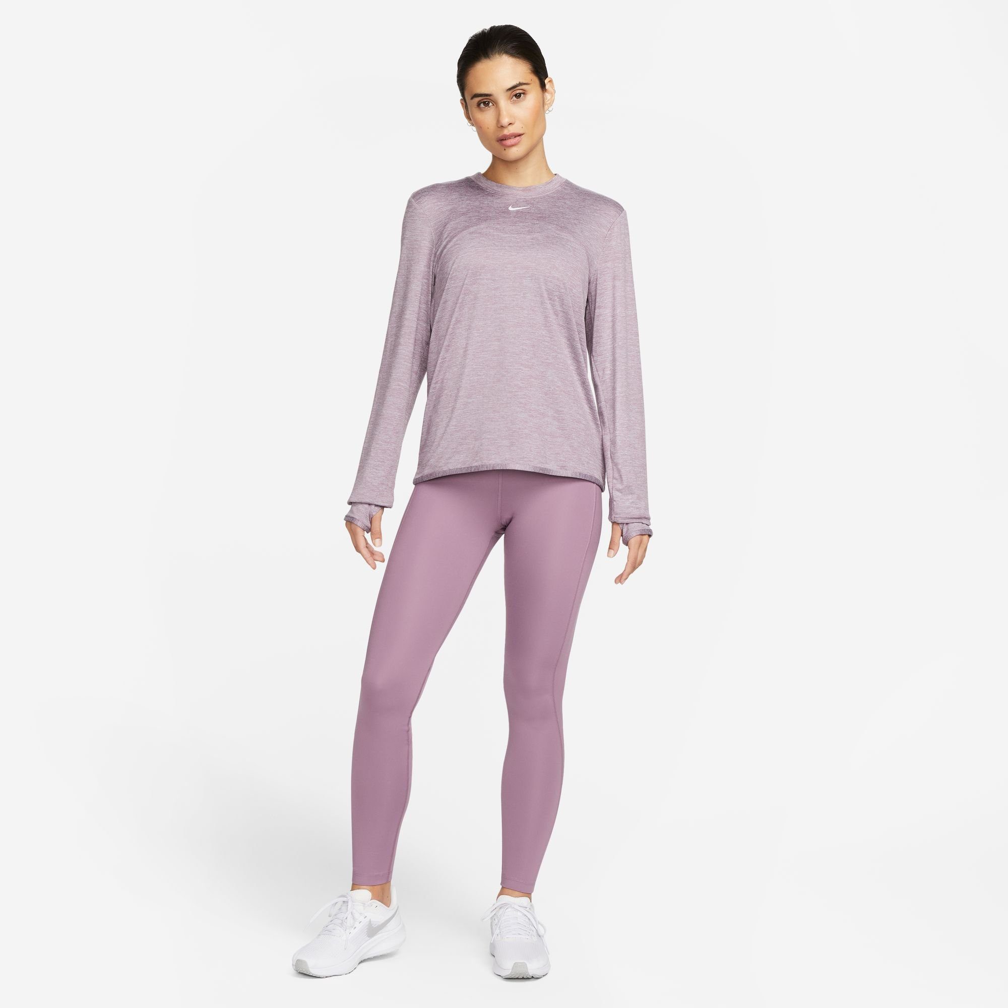 Nike Lauftights EPIC FAST WOMEN'S POCKET DUST/REFLECTIVE LEGGINGS MID-RISE VIOLET RUNNING SILV