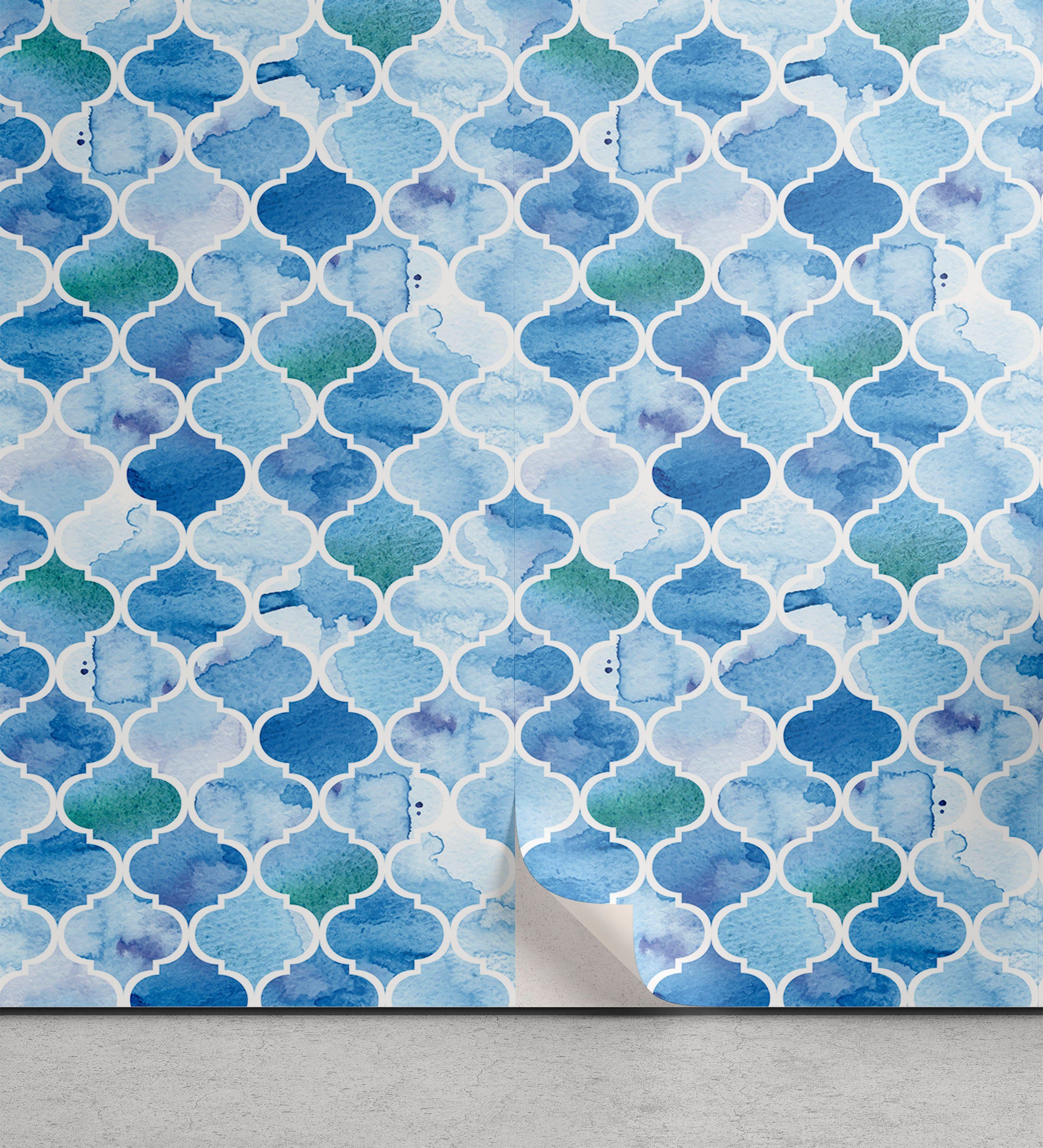Abakuhaus Vinyltapete selbstklebendes Wohnzimmer Küchenakzent, marokkanisch Mosaik-Muster | Vinyltapeten