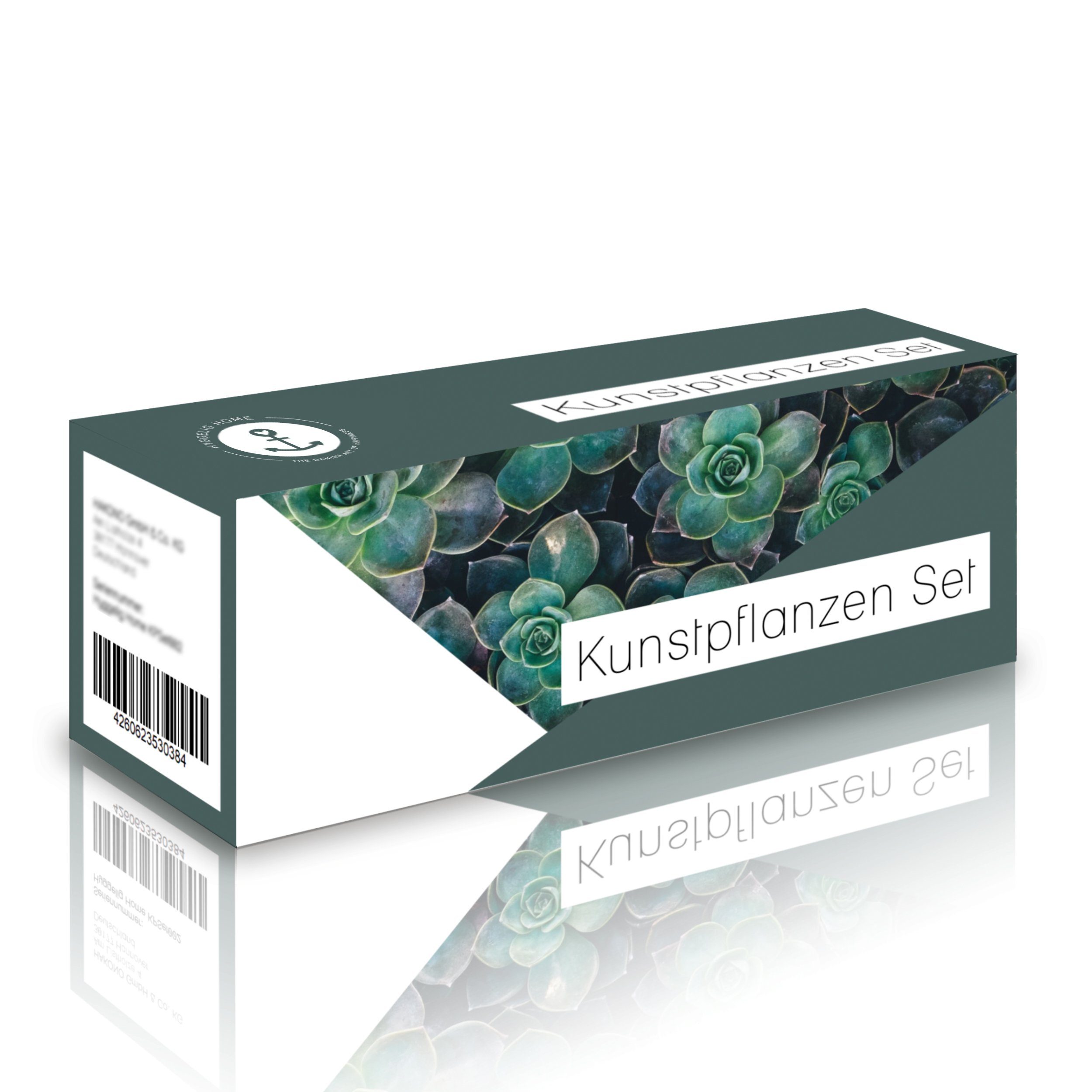 Kunstpflanze Dekorationspflanzen 3er Set, künstliche Zimmerpflanzen - Sukkulenten Kunstpflanze, TOREDOO