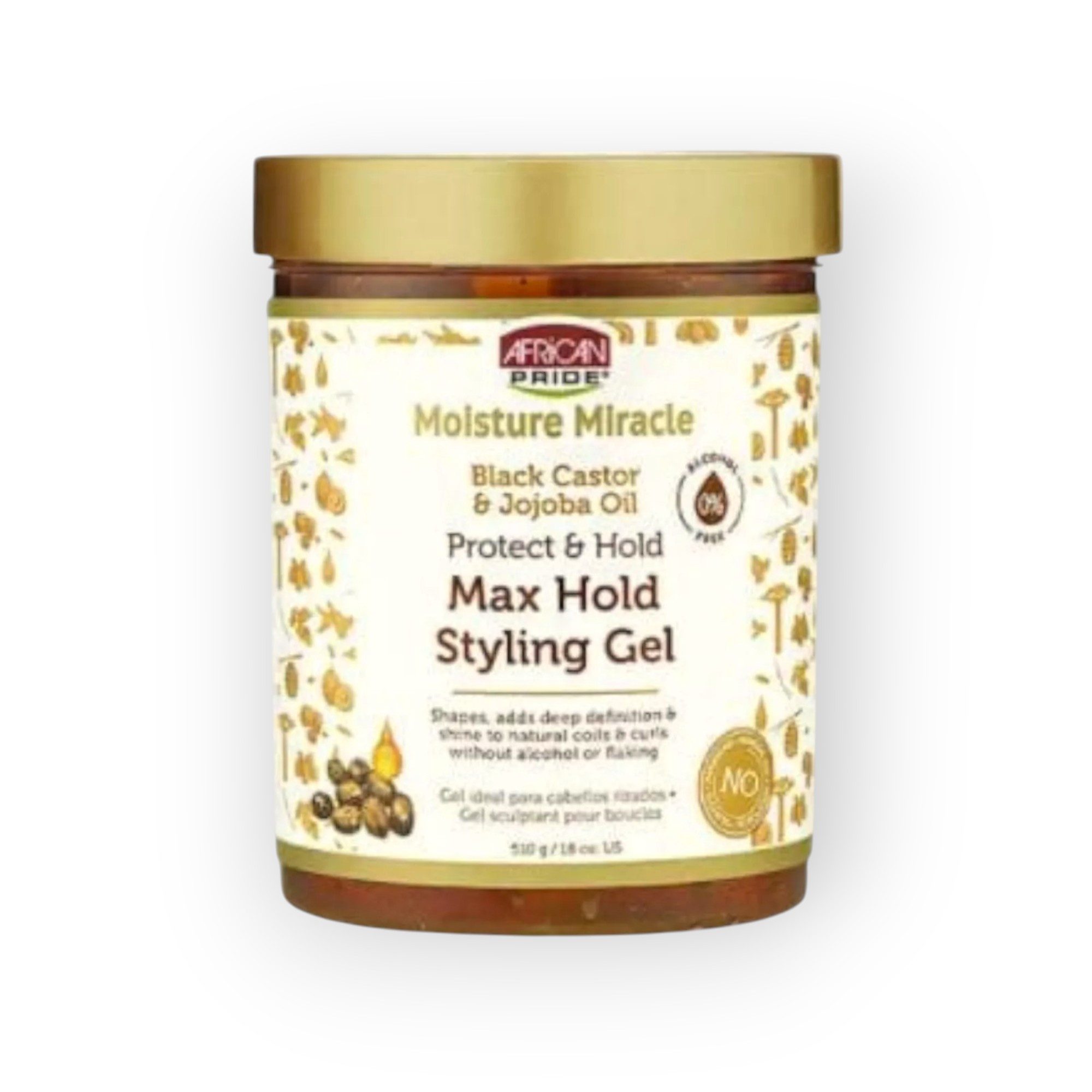 African Pride Haargel APN Moisture Miracle Max. Styling Gel Black Castor