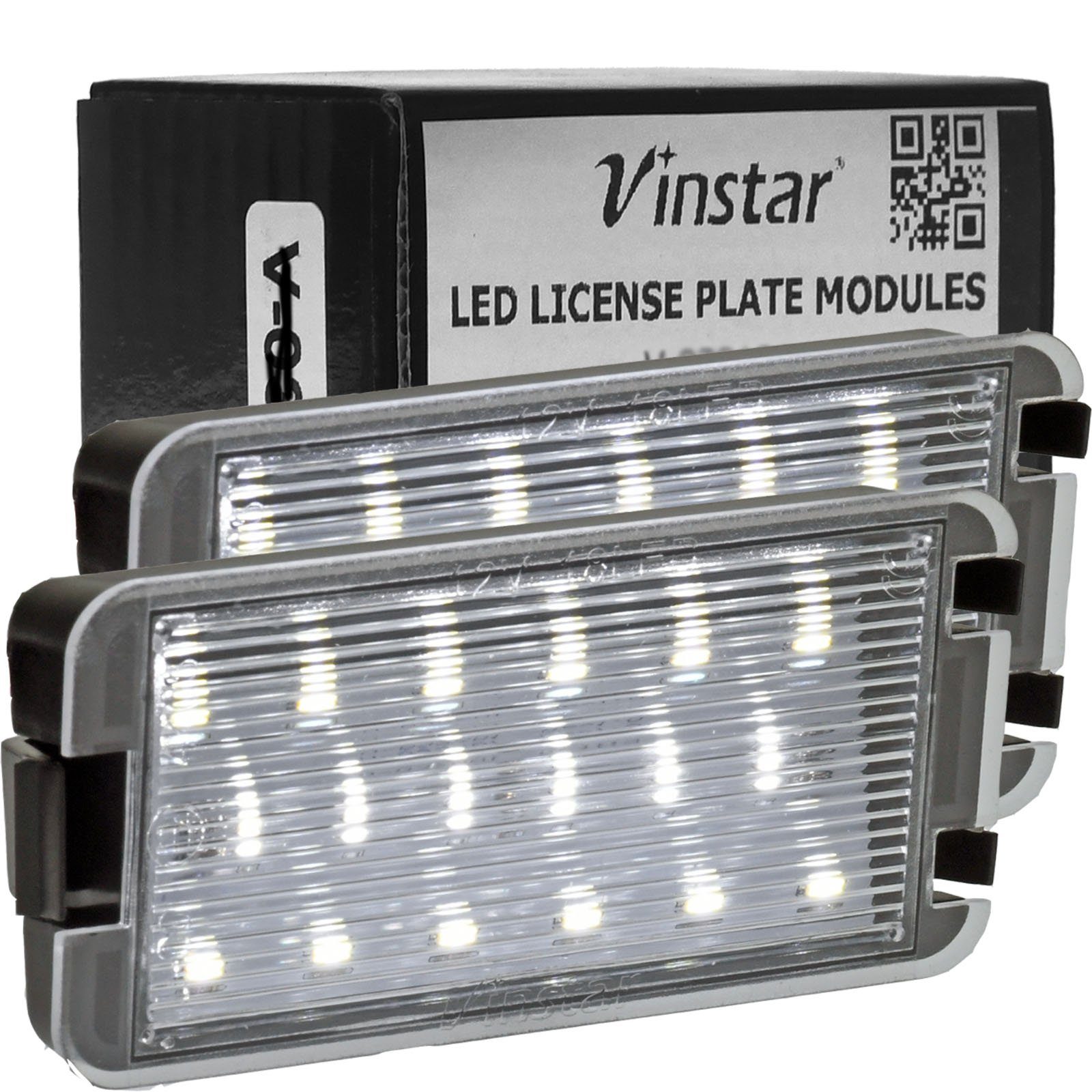 Vinstar KFZ-Ersatzleuchte LED Kennzeichenbeleuchtung E-geprüft für SEAT, kompatibel mit: SEAT Altea Arosa Cordoba Ibiza Leon Toledo