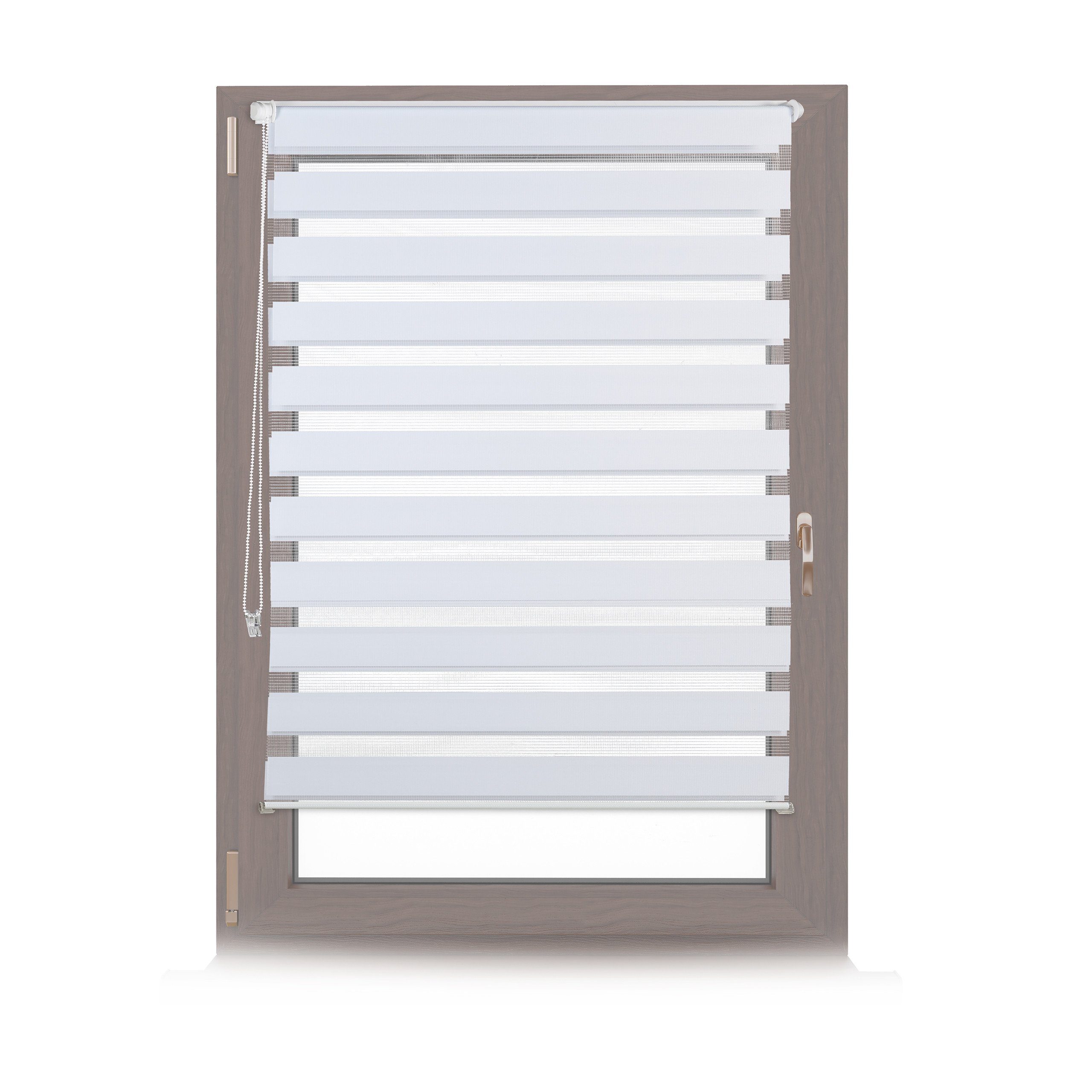 Doppelrollo 2x Doppelrollo Klemmfix weiß 110x150cm, relaxdays