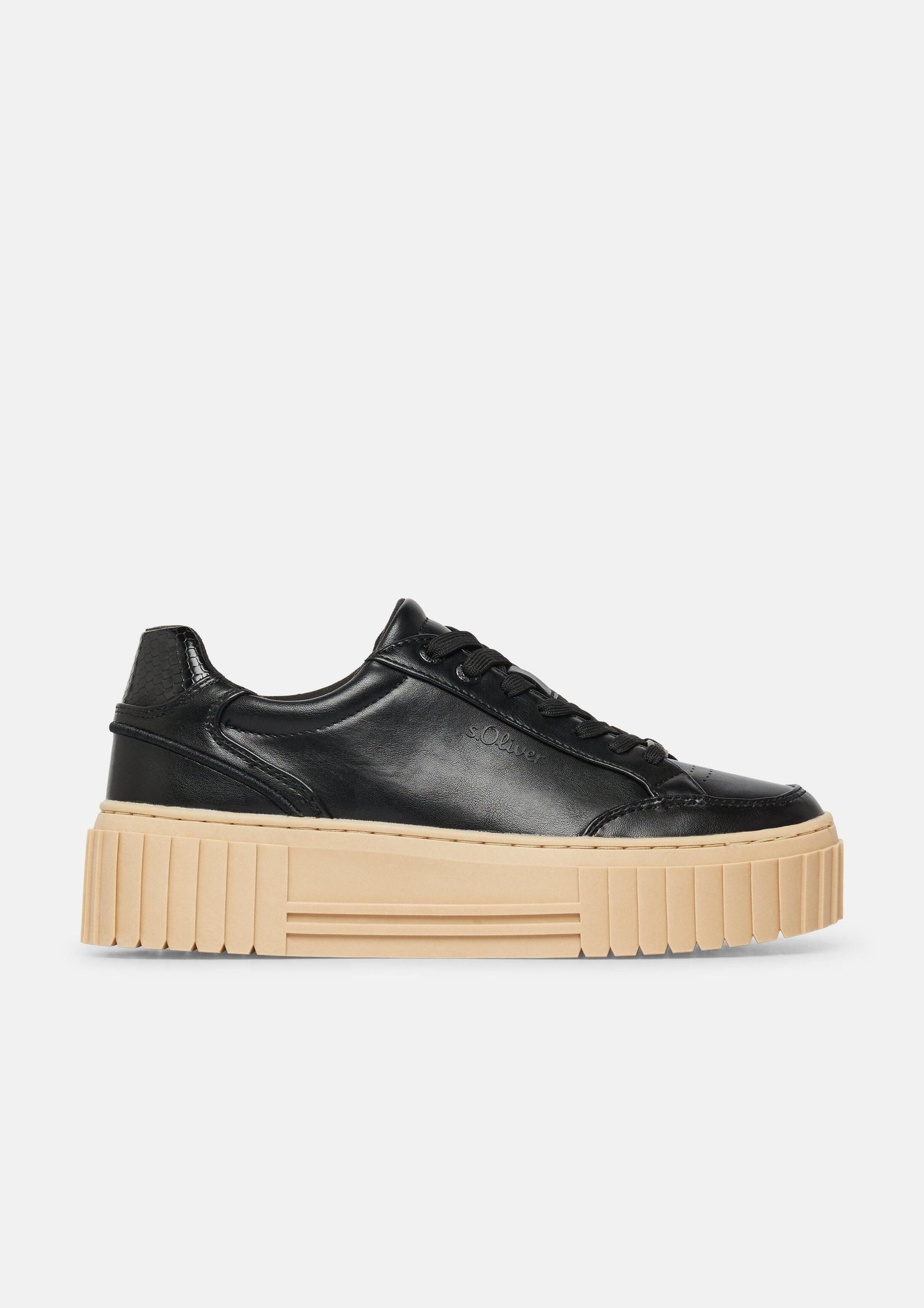 s.Oliver Sneakers Sneaker Sneaker mit Plateau-Sohle und Leo-Detail