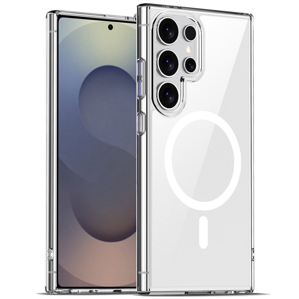 Handyhülle Case Transparent für Samsung Galaxy S25 Ultra Hülle MagSafe kompatibel