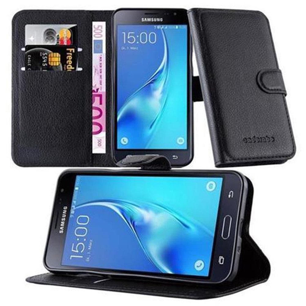 Cadorabo Handyhülle für Samsung Galaxy J1 2016 Hülle Samsung Galaxy J3 2015, Hülle Schutzhülle mit Standfunktion, Kartenfach und Magnetverschluss