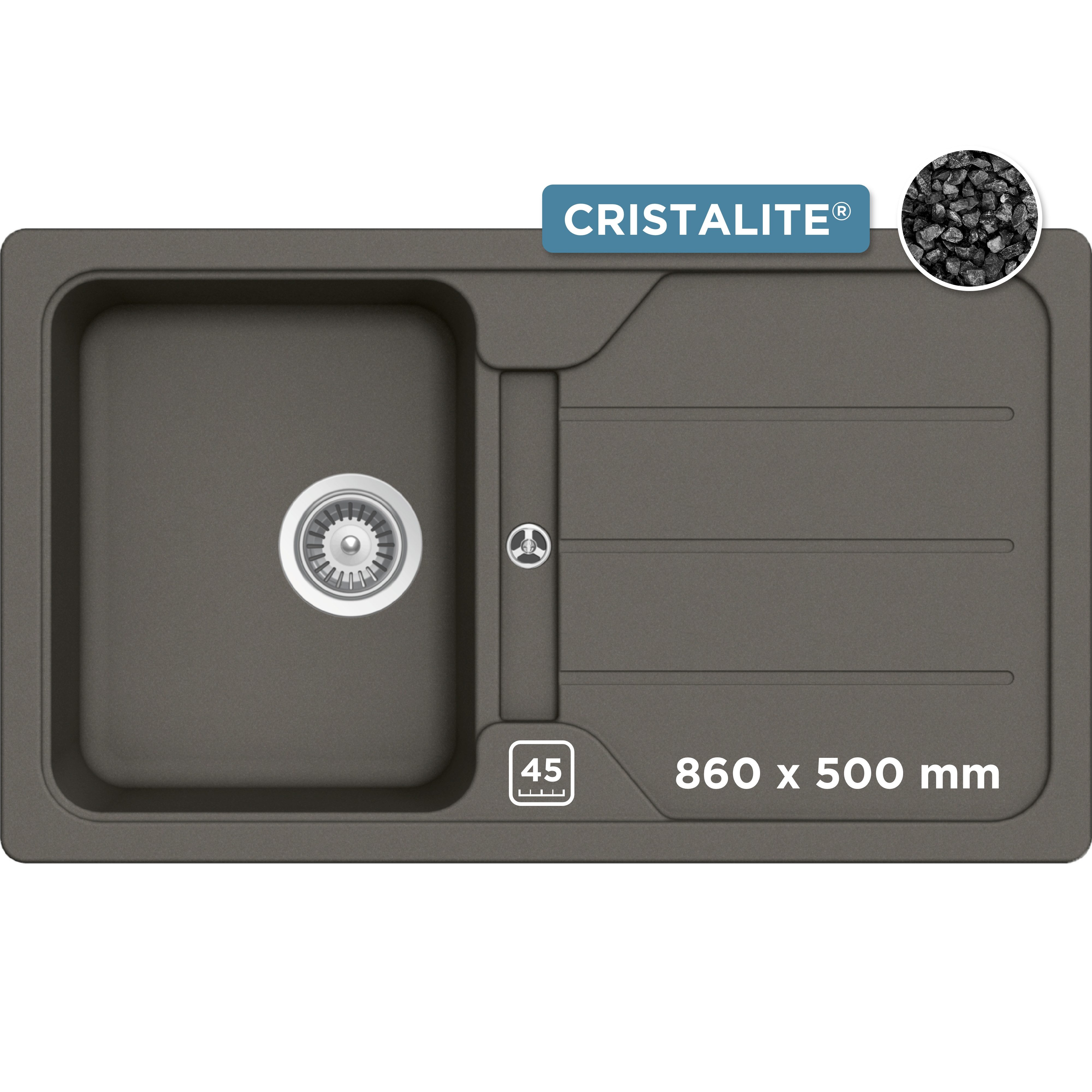 Schock Granitspüle Formhaus, rechteckig, 86/50 cm