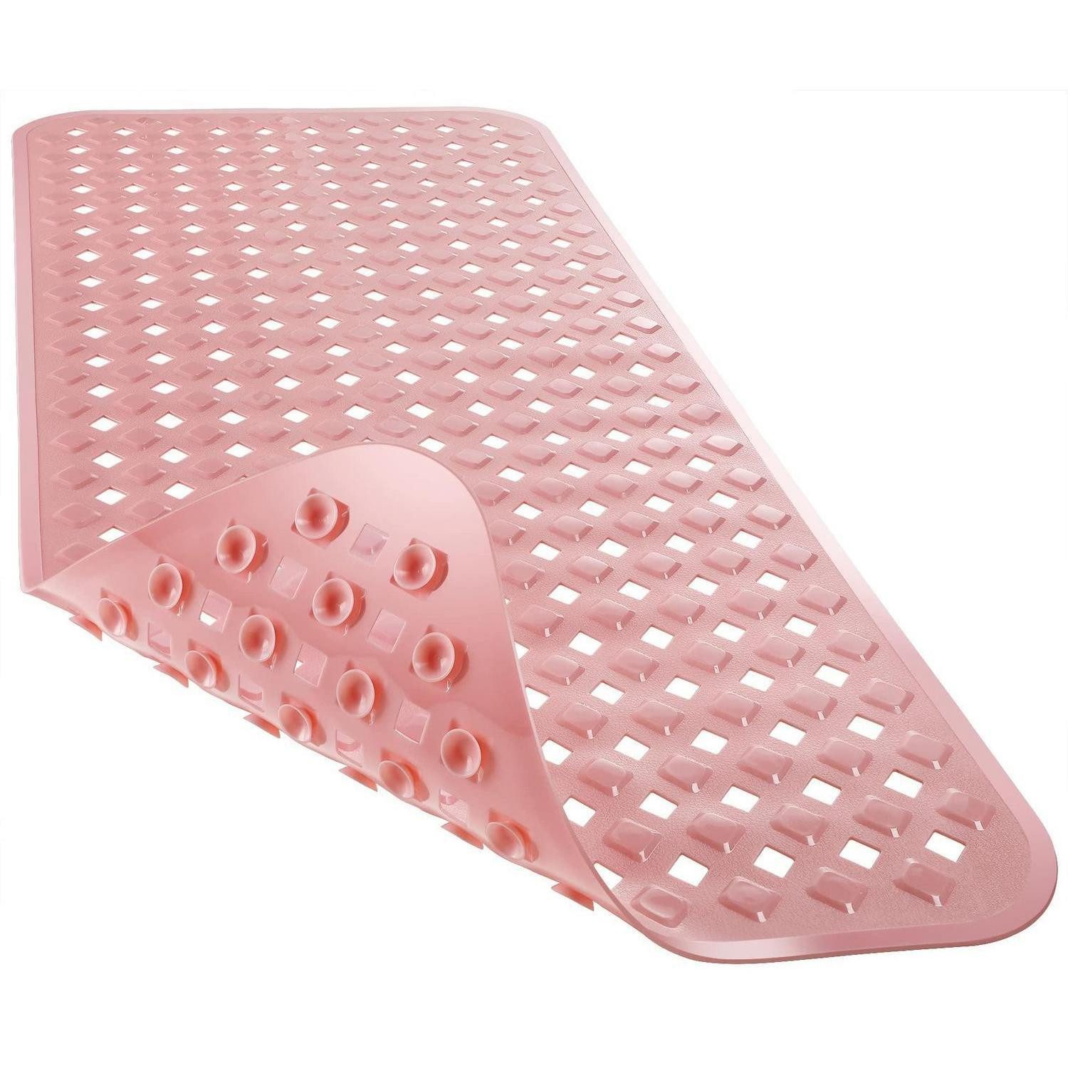 LuxusKollektion Wanneneinlage Badewannenmatte rutschfest Saugnäpfe 27.5 x 15.5 Inch Pink