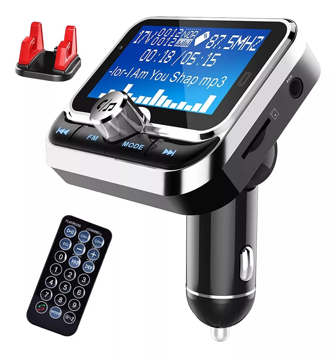 KFZ-Transmitter Bluetooth KFZ Radio Adapte FM Transmitter mit Ständer KFZ-Transmitter