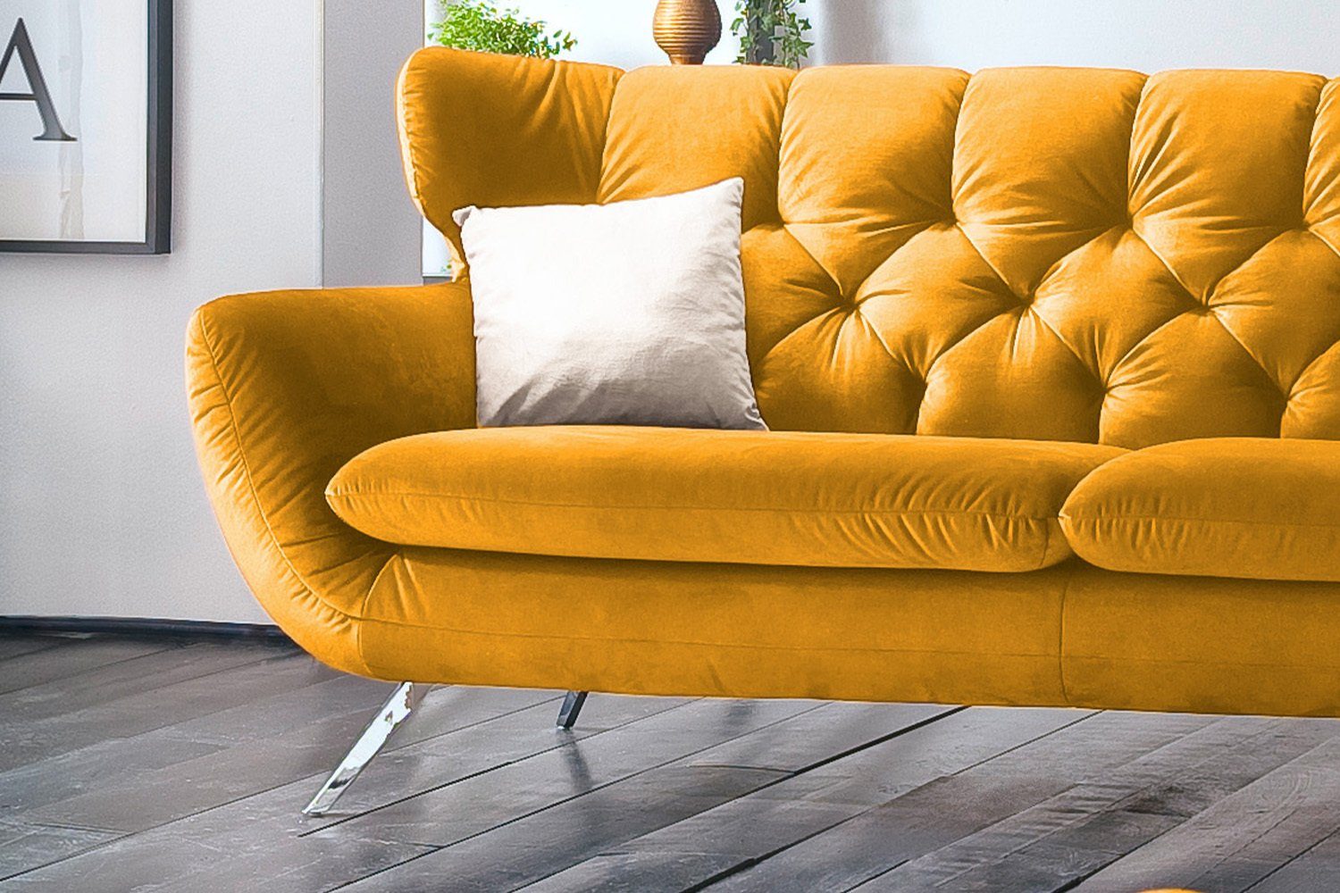 Farben Velvet 3-Sitzer Cord versch. Sofa od. KAWOLA CHARME,