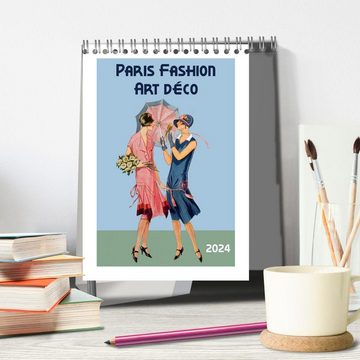 CALVENDO Wandkalender Paris Fashion Art déco (Tischkalender 2024 DIN A5 hoch)
