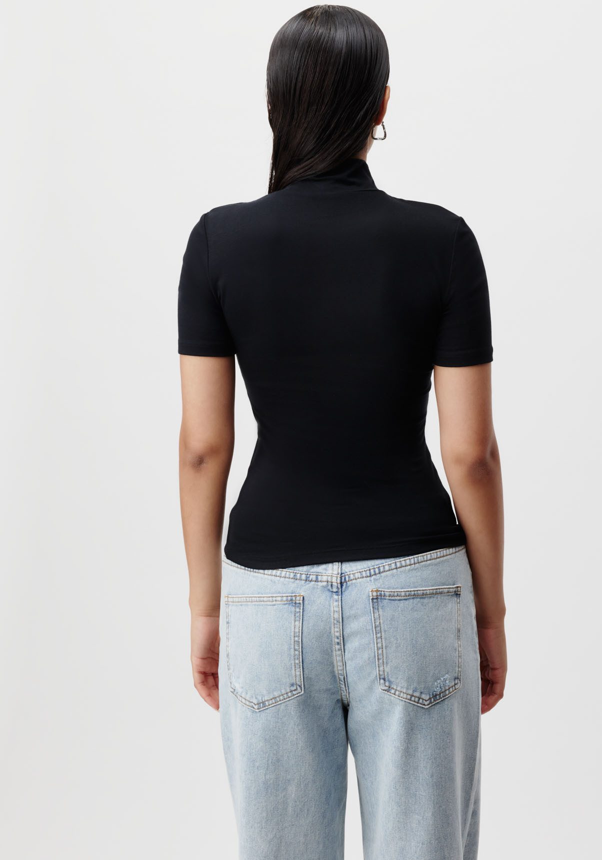 LeGer T-Shirt Larina, LeGer by Lena Gercke figurbetont, Stehkragen günstig online kaufen