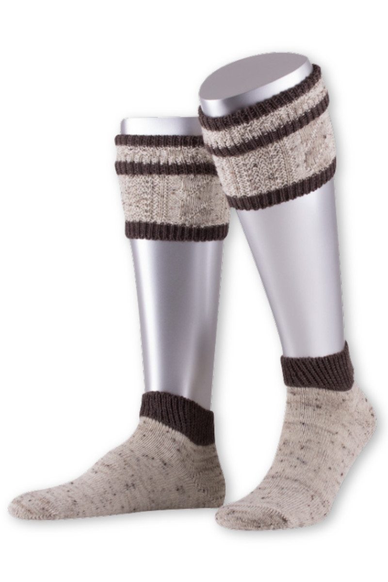 Lusana Trachtensocken Loferl - L579 - braunmeliert günstig online kaufen
