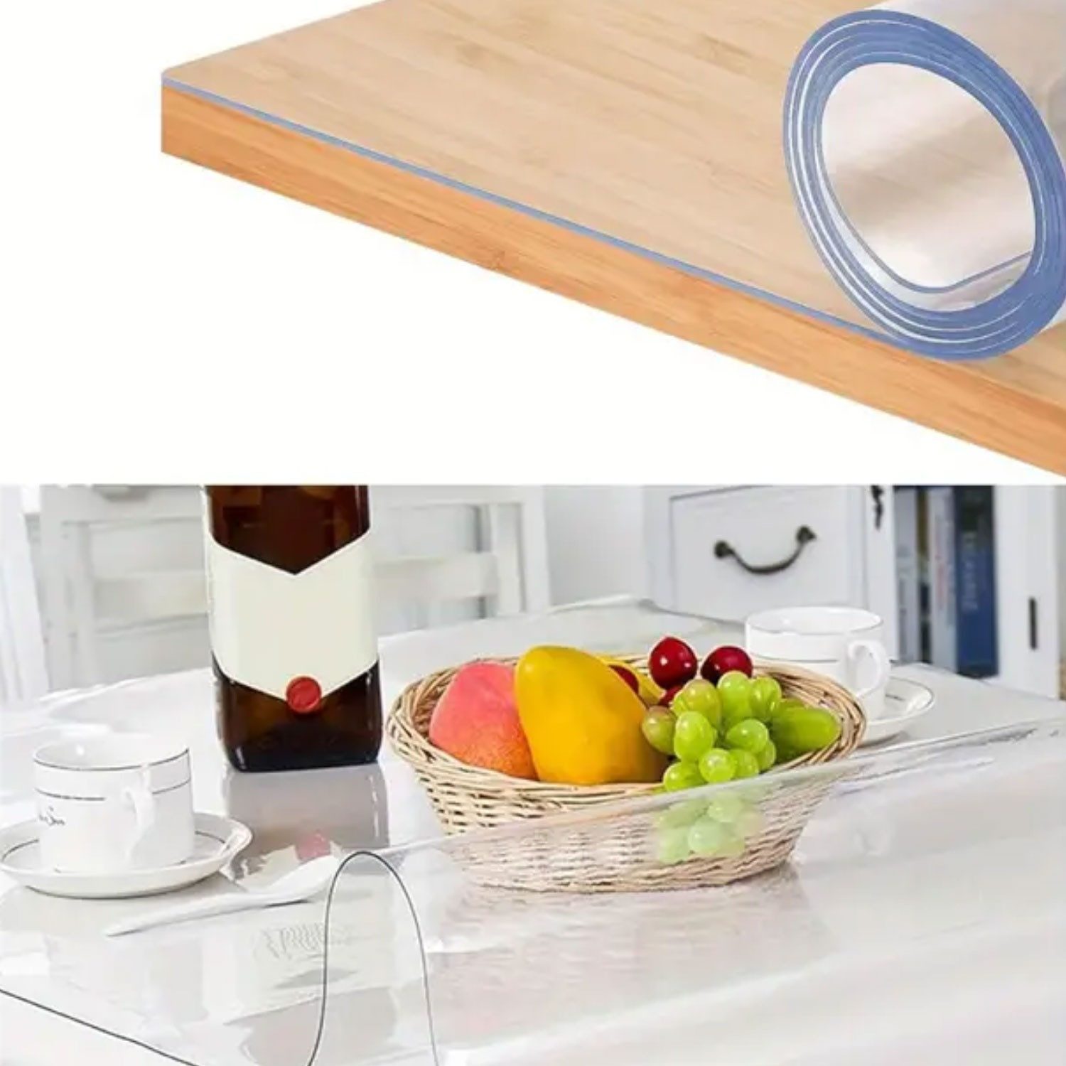 Dekonaz Tischdecke PVC Transparent - Geruchlose Tischfolie als langlebiger günstig online kaufen