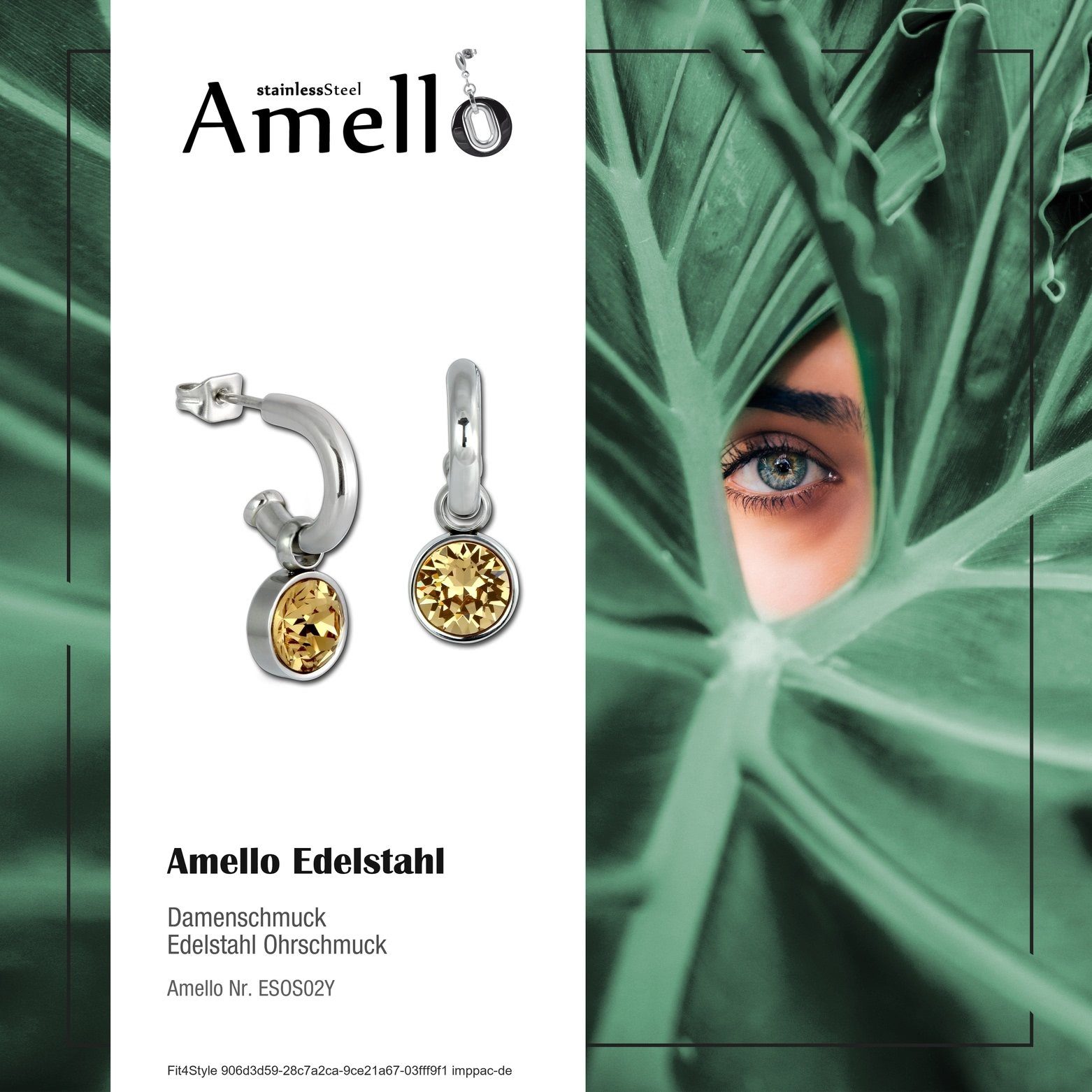 Amello Paar Creolen Amello Ohrringe Edelstahl Creolen (Creolen), Damen Creo günstig online kaufen