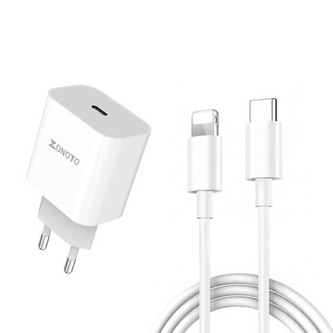 Zonoto Schnellladegerät USB C Ladekabel Adapter passt für iPhone 14, 13, 12 Smartphone-Ladegerät (2,22 mA, 1, 1 Stück, Fast Charge, 1m/2m Ladekabel)