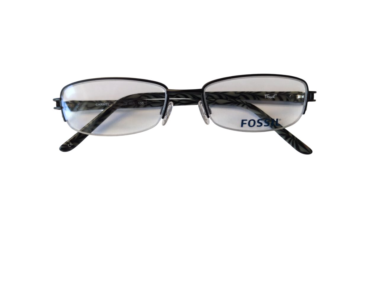 Fossil Brillengestell Korrektionsfassung Brille Metall Schwarz 51/17/135 - OF1163001