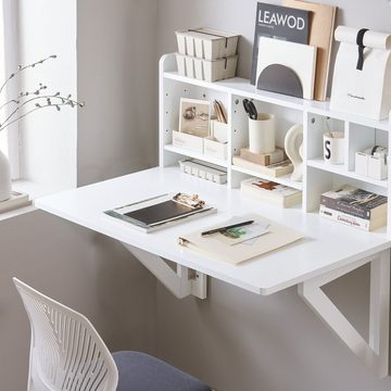 SoBuy Klapptisch FWT07, Wandklapptisch Schreibtisch Wandschrank Küchentisch Esstisch Weiß