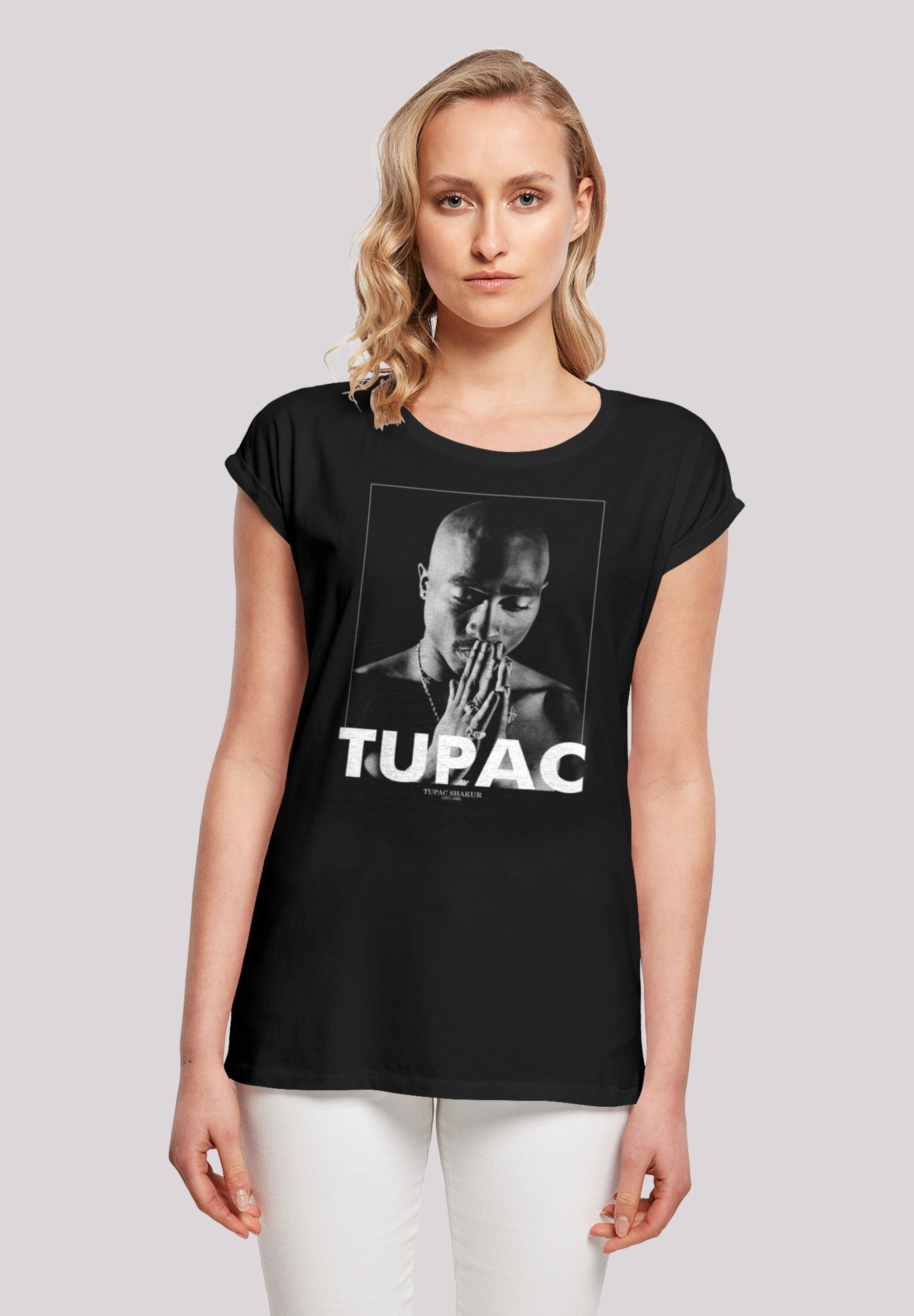 Print, trägt ist Größe Das und F4NT4STIC cm T-Shirt M Tupac 170 Shakur Praying groß Model