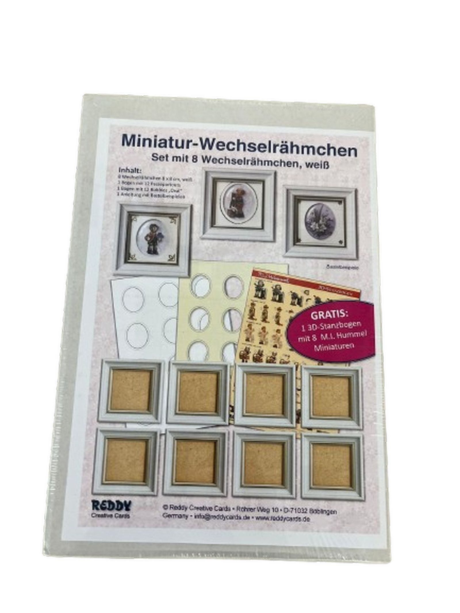 Reddy Creative Cards Bilderrahmen-Set Miniatur Wechselrähmchen, Hummel Miniaturen