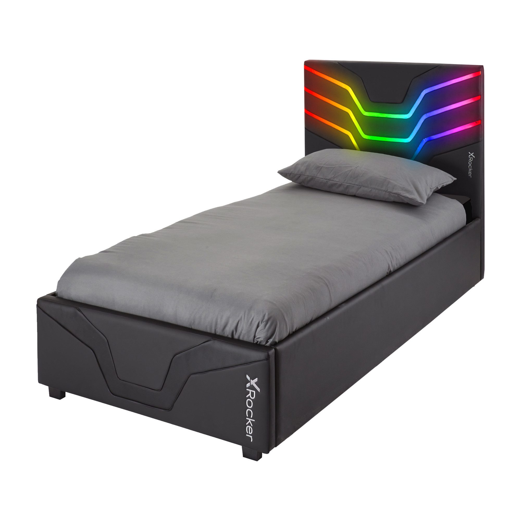 X Rocker Gamerbett Cosmos RGB Ottoman Gaming Bett mit Stauraum für Kinder & Jugendliche