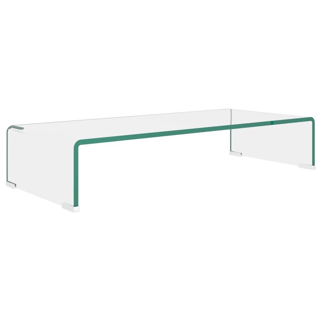 Transparent cm furnicato TV-Tisch/Bildschirmerhöhung TV-Schrank 70x30x13 Glas