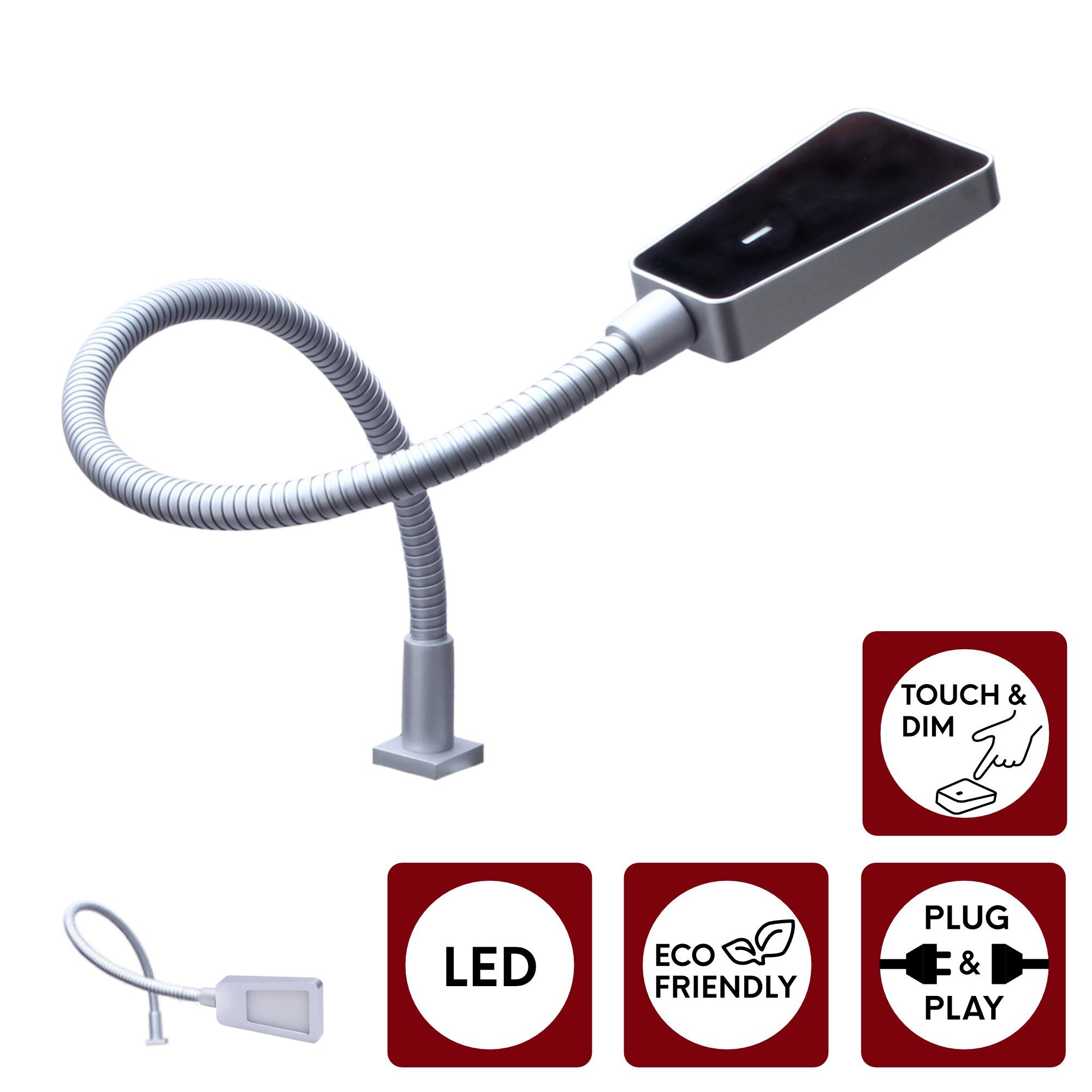 kalb Bettleuchte LED Bettleuchte dimmbar Leseleuchte Nachttischlampe, warmw günstig online kaufen