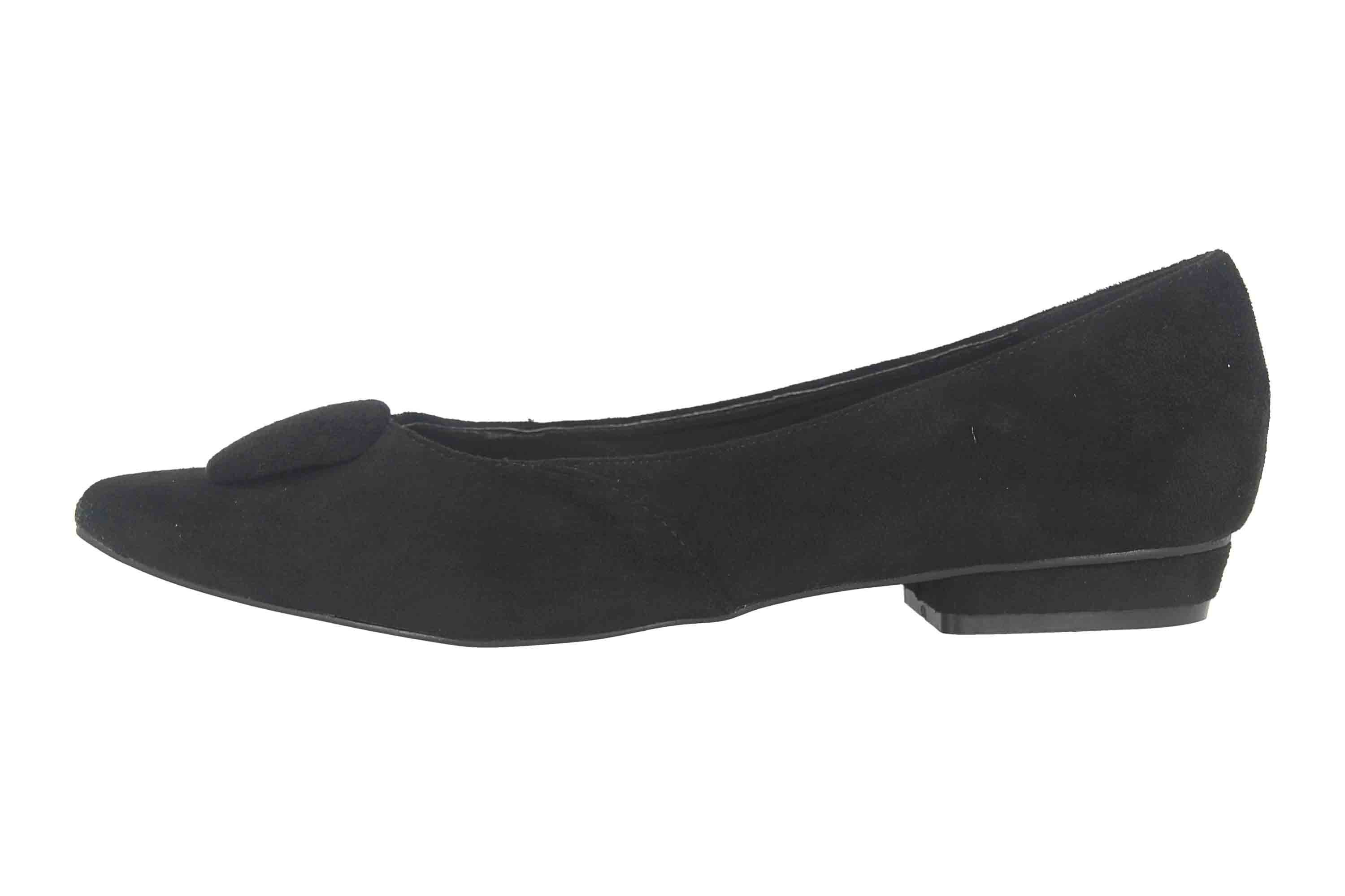Andres Machado AM5541 Ante Negro Ballerina