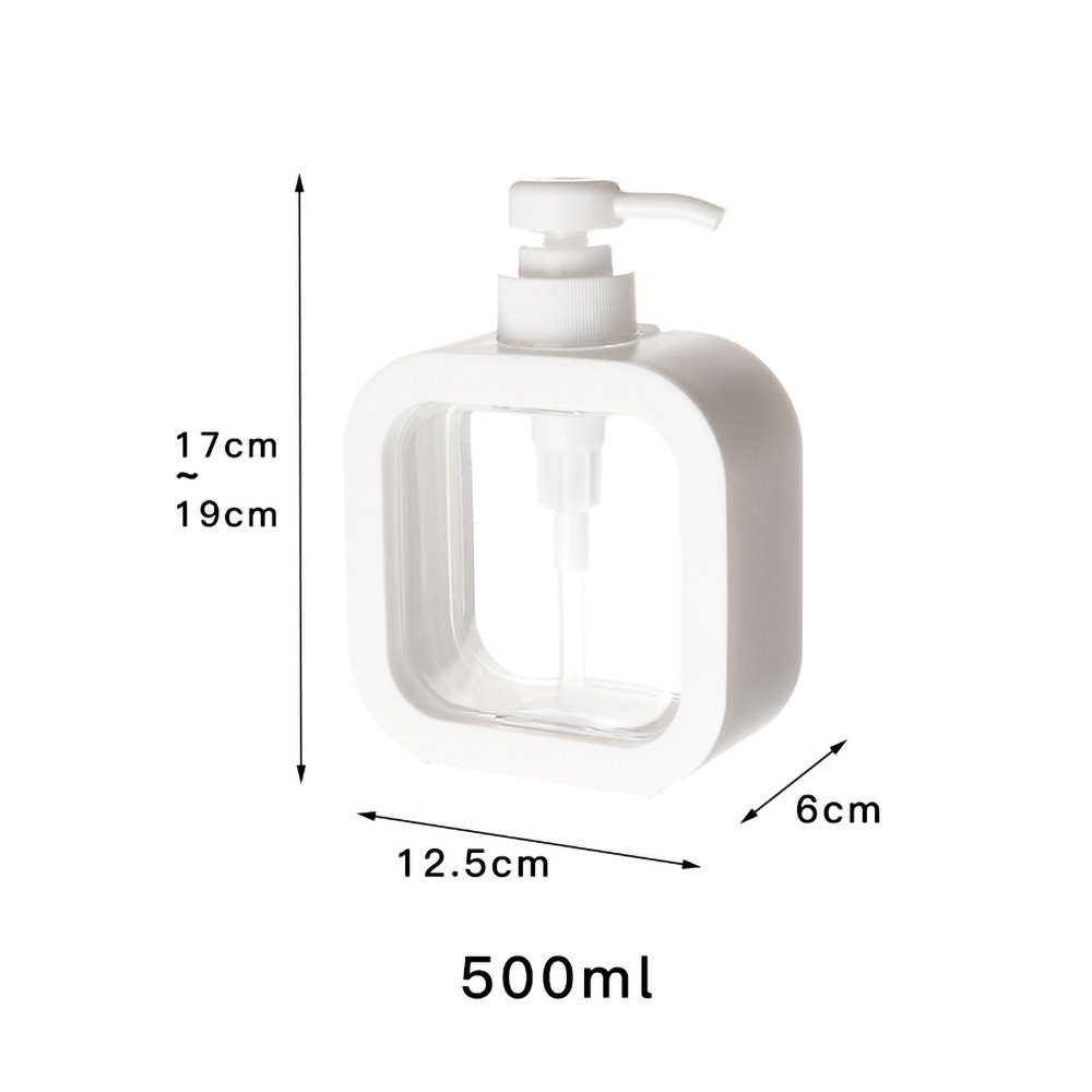 GelldG Seifenspender Seifenspender, mit und Weiß(500ML) Etiketten Pumpe Spender wasserdichten