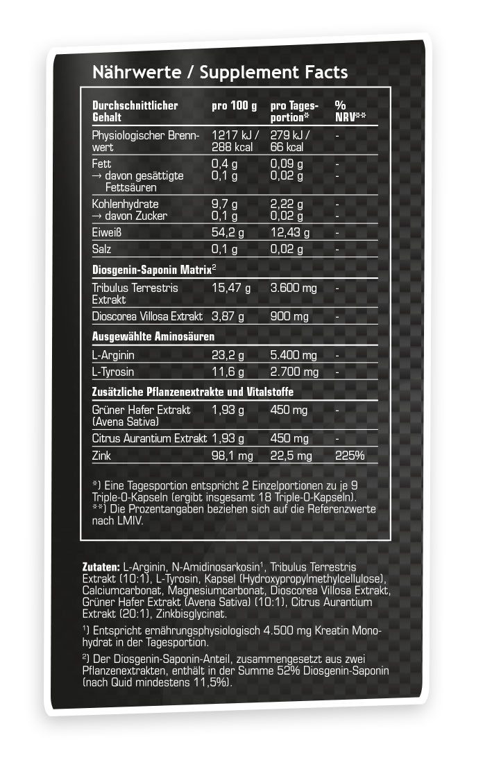 SRS NUTRITION SRS Muscle DIOS GEN 540 Kapseln Tribulus Terrestris Kapseln, 698,2 g, Kombination aus Tribulus terrestris und Dioscorea villosa