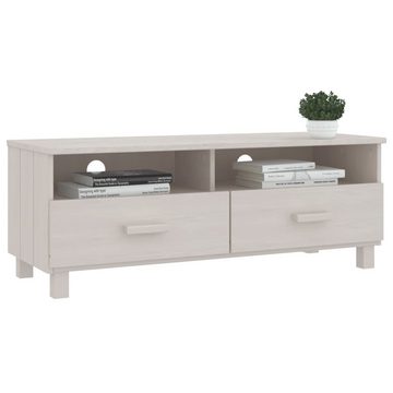 furnicato TV-Schrank HAMAR Weiß 106x40x40 cm Massivholz Kiefer