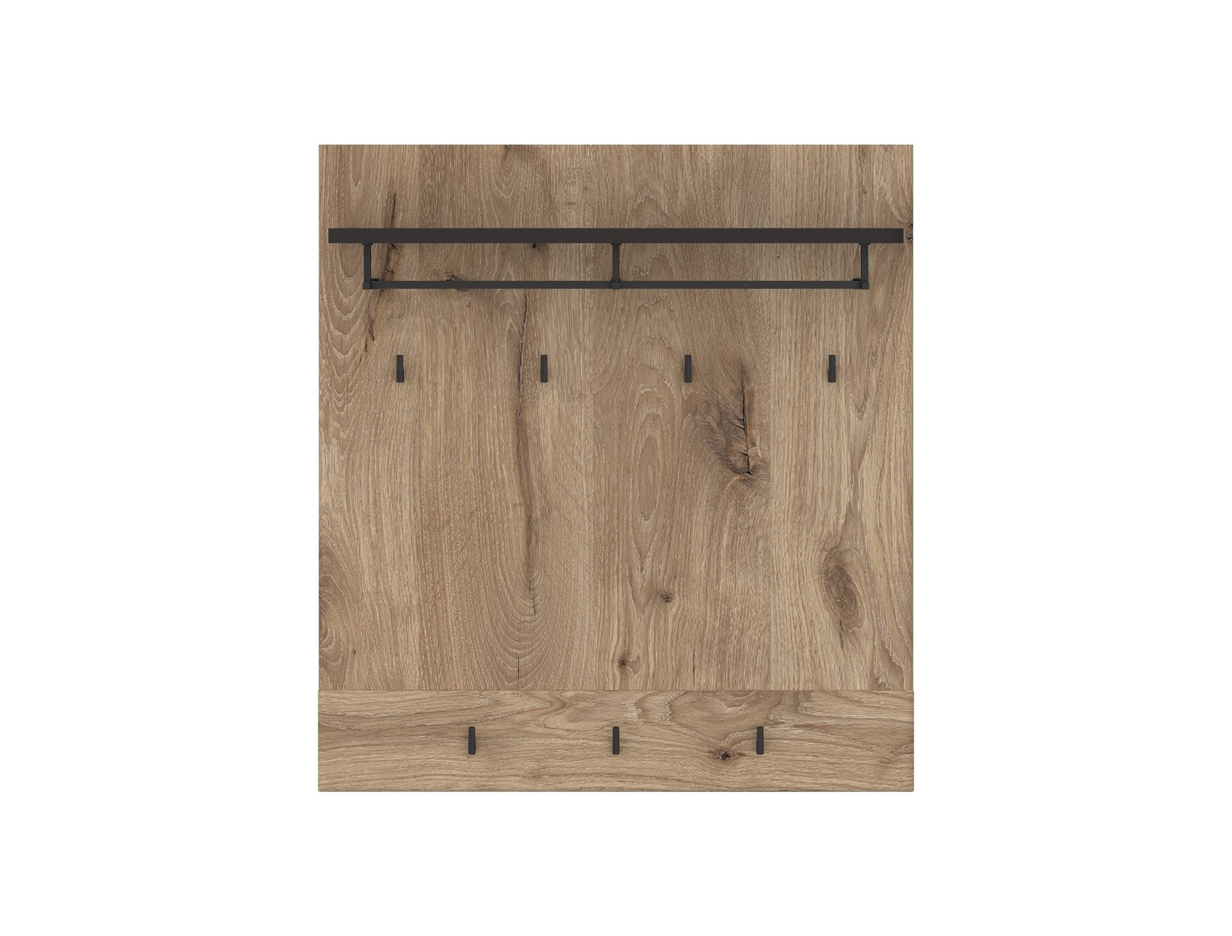 freiraum Wandgarderobe GRANO, 7 Haken, Ablage, Stange, Viking Eiche Dekor - 93x101x32,5 (BxHxT)