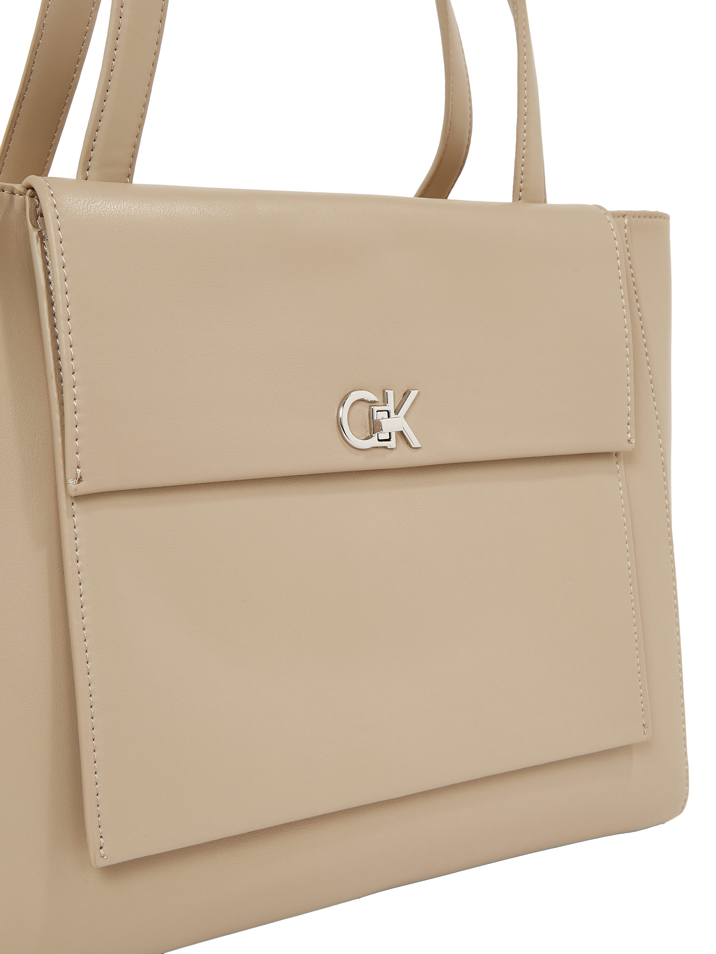 Calvin Klein Shopper CK MEDIUM SHOPPER W/POCKET, Henkeltasche, große Umhängetasche mit Tragegriffen