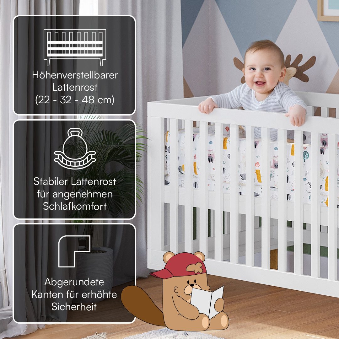 Bellabino Babymöbel-Set Liri, (2-tlg., Kinderbett, Wickelkommode), günstig online kaufen