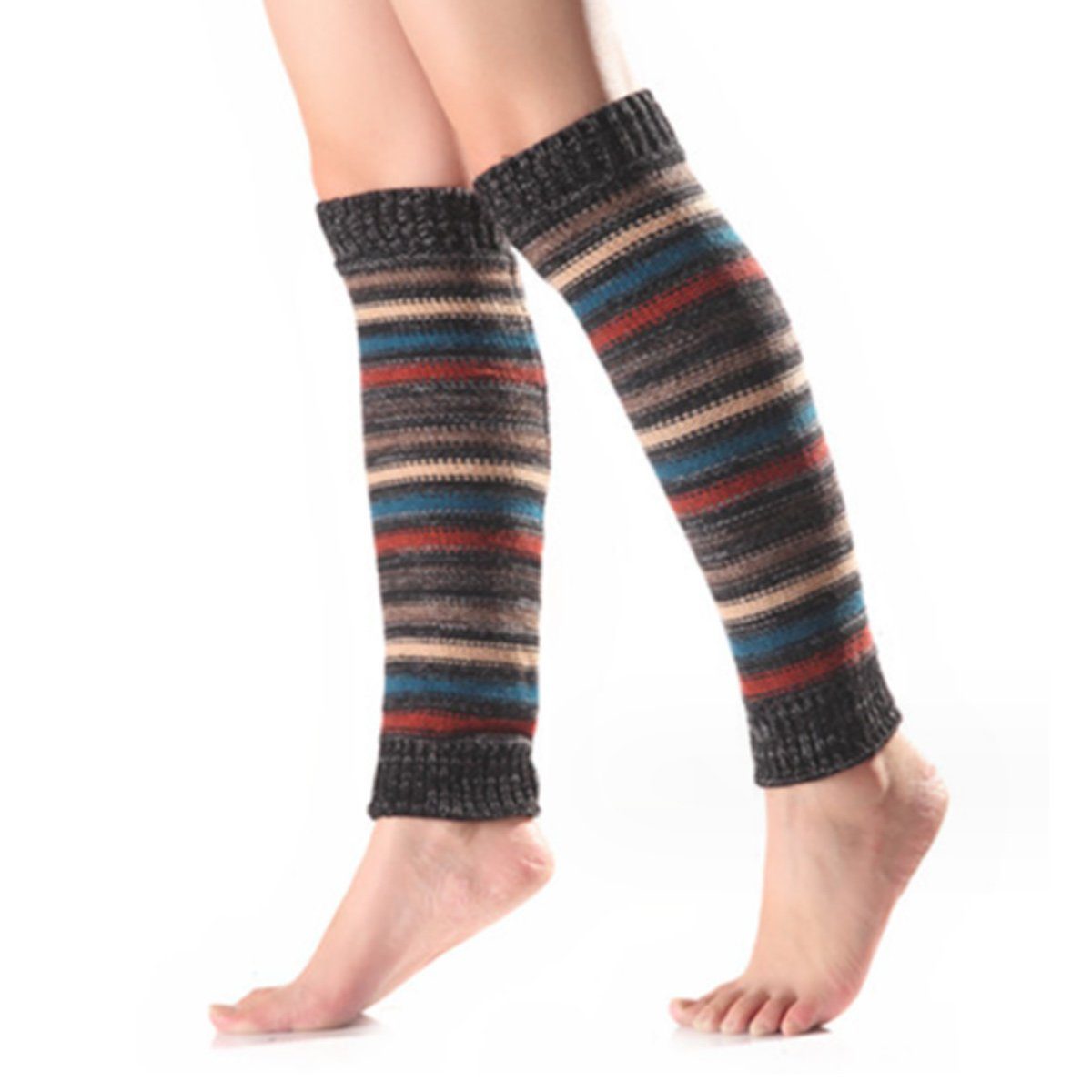 Jormftte Beinstulpen Damen Beinwärmer,Böhmischer Stil,Winter Warmers Abdeckung Socken Schwarz | Beinstulpen