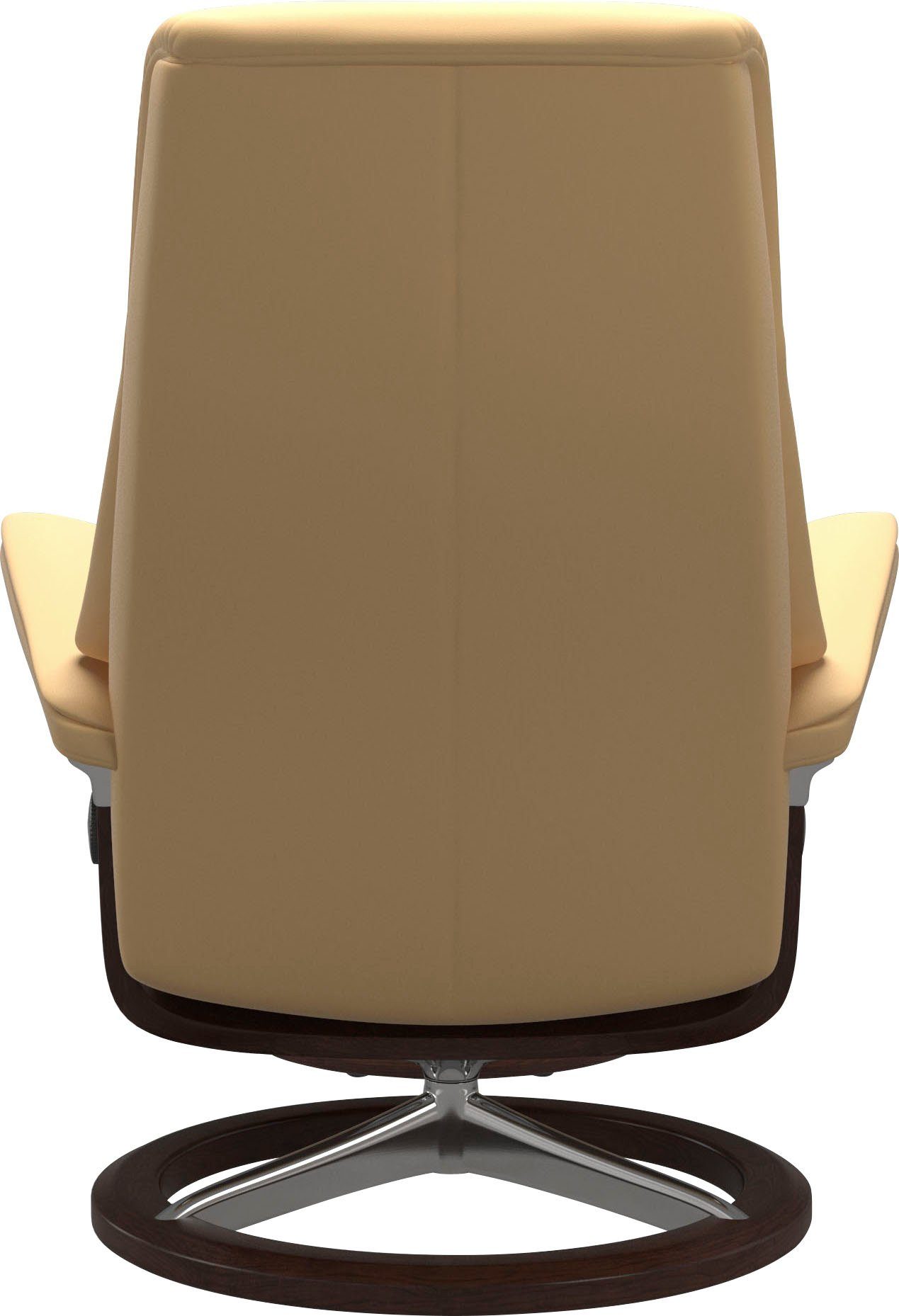 Relaxsessel Stressless® mit Hocker), View Base, Signature Braun mit (Set, M,Gestell Relaxsessel Größe