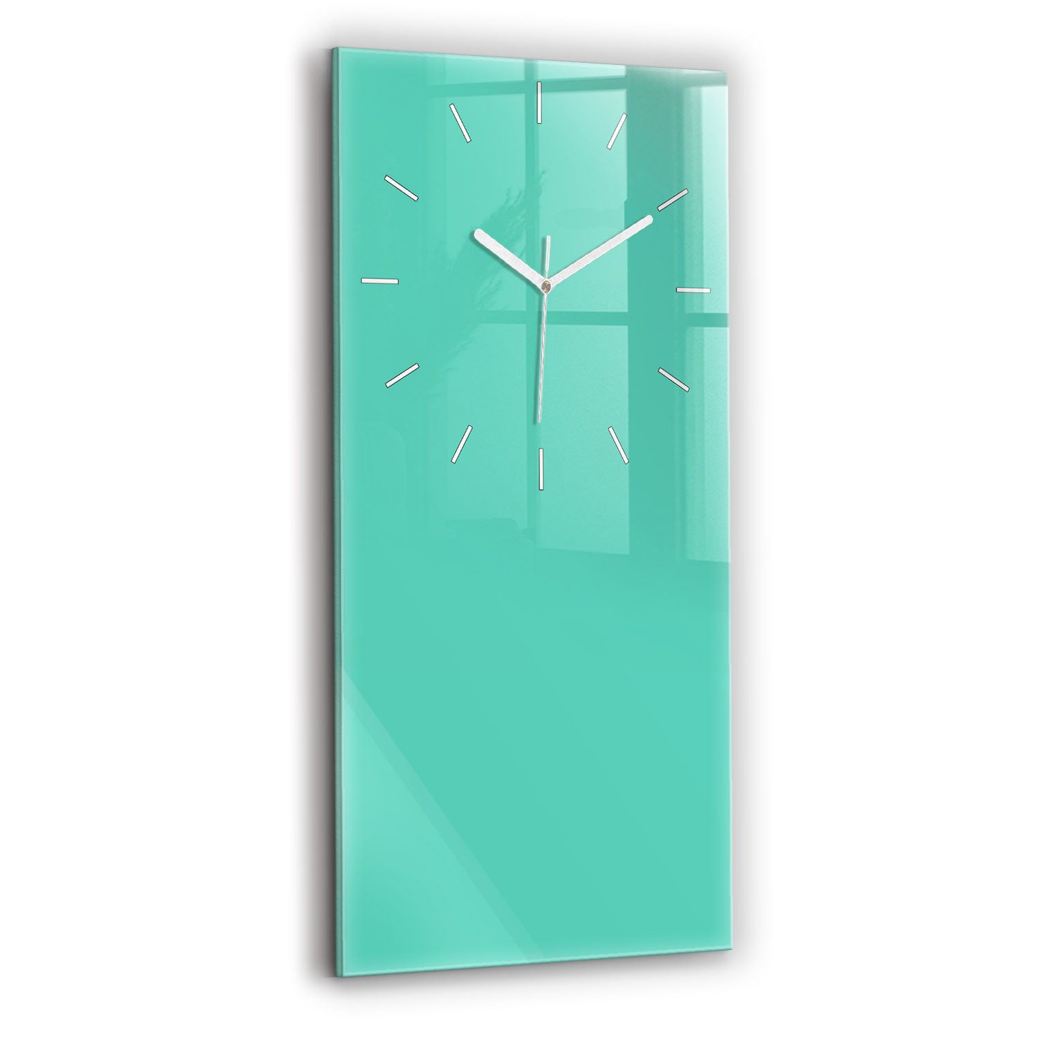 Tulup Wanduhr Wanduhr Glasuhr Rechteckige Wanduhr 30 x 60 cm Uhr aus Gehärtetem Glas