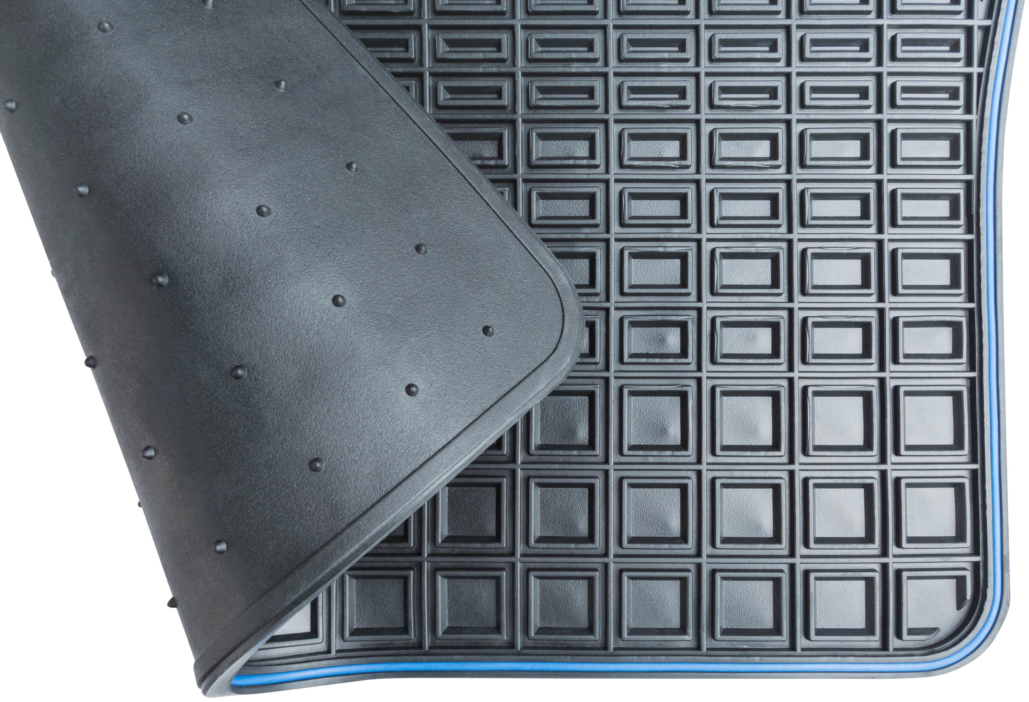 WALSER Universal-Fußmatten Blueline Premium (2 St), Kombi/PKW, Größe 4