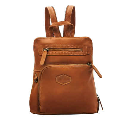 Landleder Cityrucksack Clever Bag Freizeitrucksack 2 in 1, Gewachstes Vollrindleder