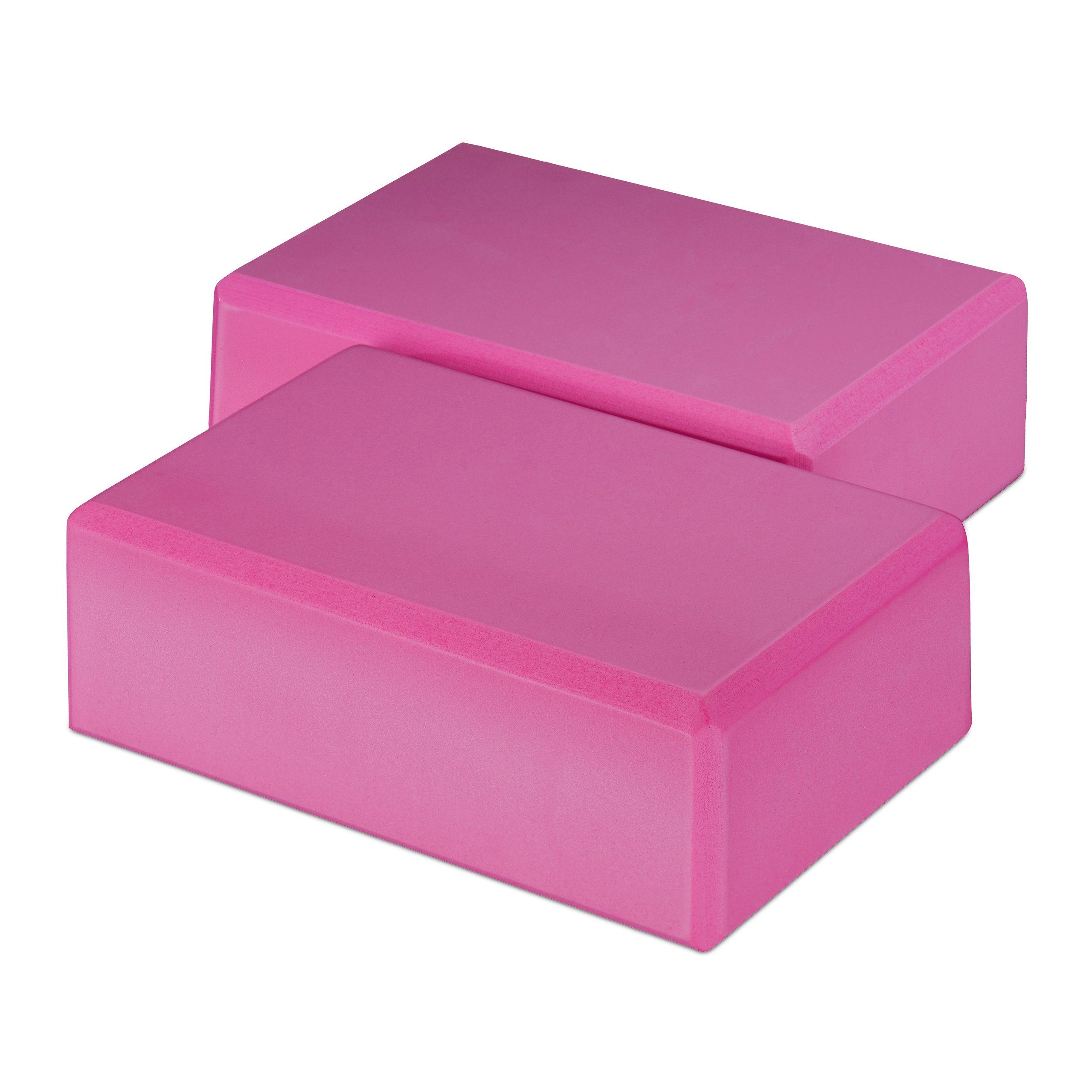 relaxdays Yogablock 10 x Yogablock pink
