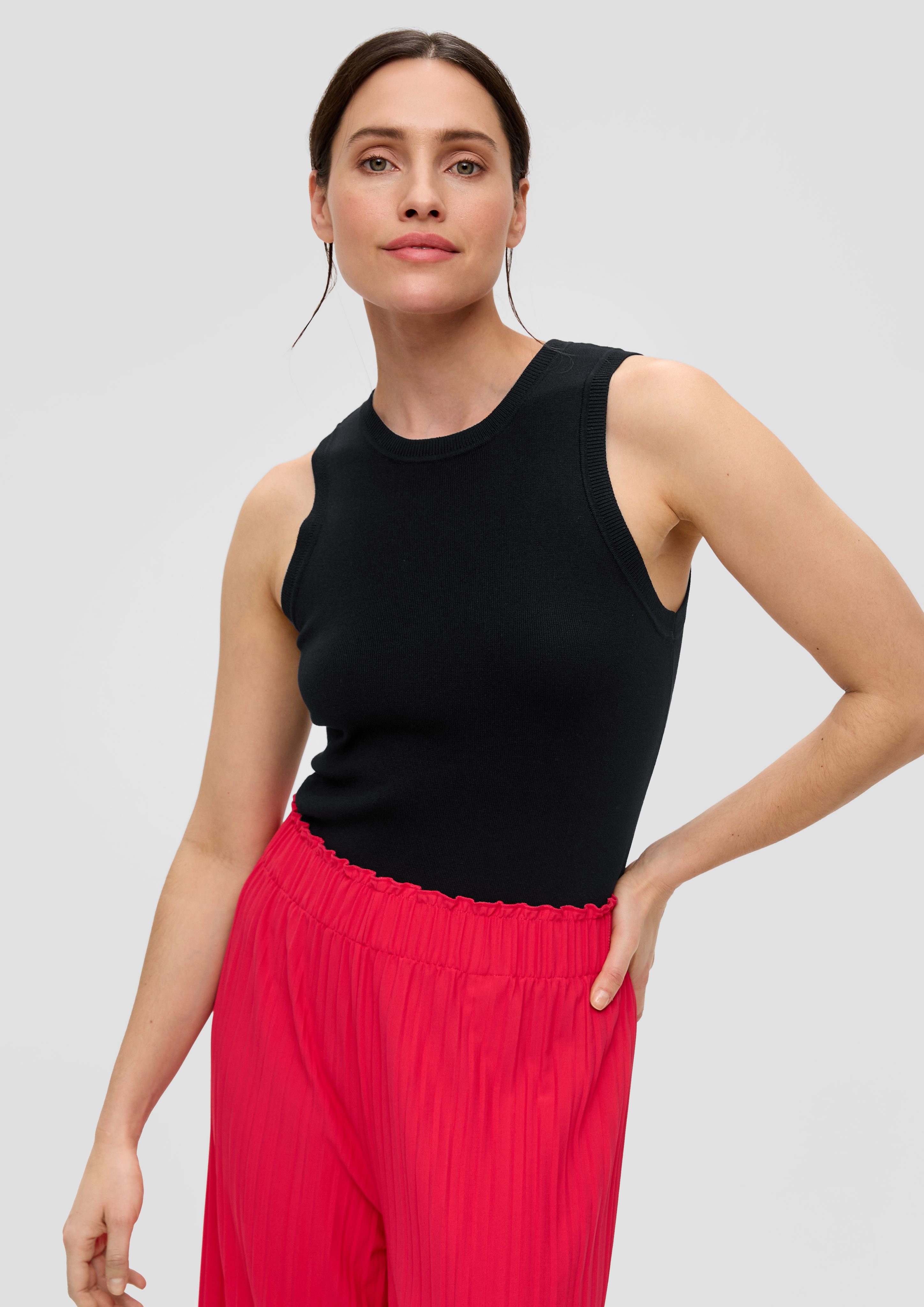 s.Oliver BLACK LABEL З коротким рукавом Stricktop aus Viskosemix